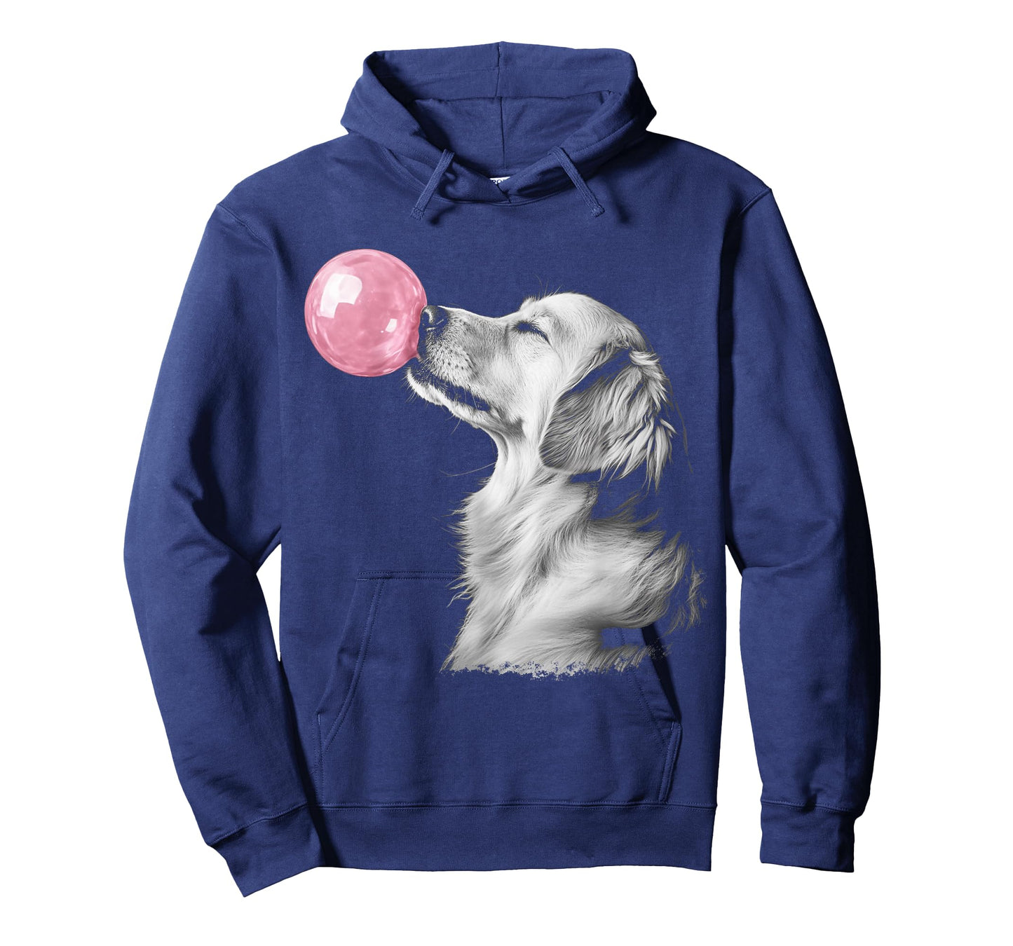 Golden Retriever Blowing Bubble Gum Pink T-Shirt