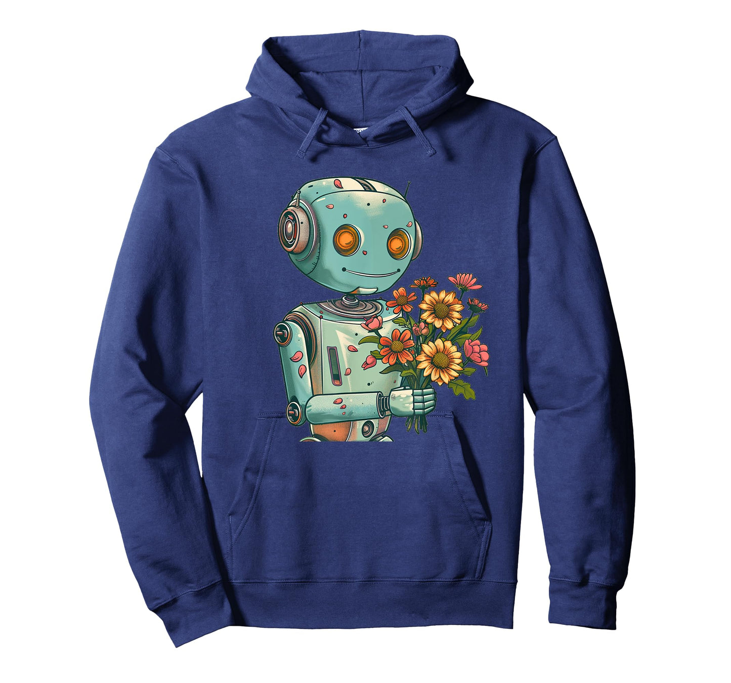 Robot with Bloom and Flowers Outfit for Boys and Girls T-Shirt