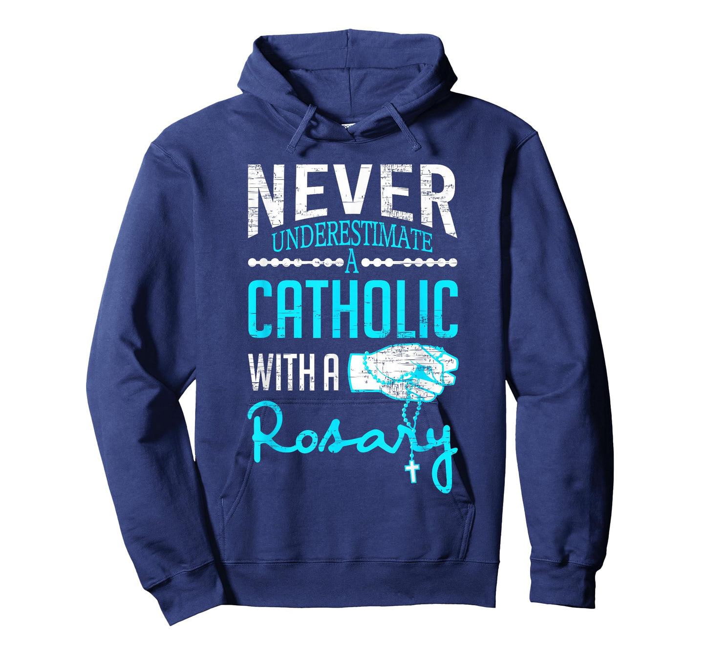 Never Underestimate A Catholic With A Rosary Christian T-Shirt