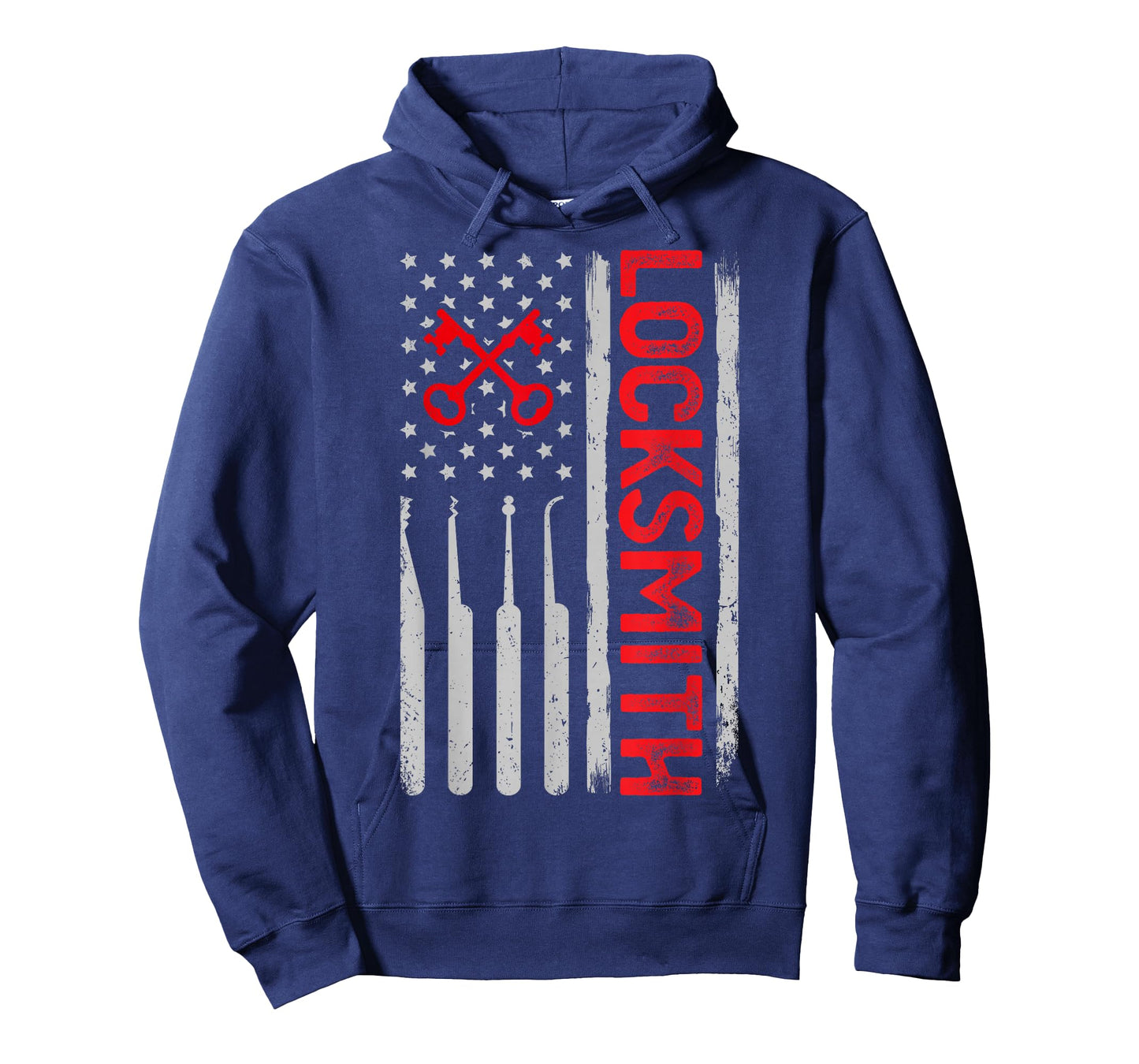 Locksmith USA Flag Patriotic Locksmithing Lock Picker T-Shirt