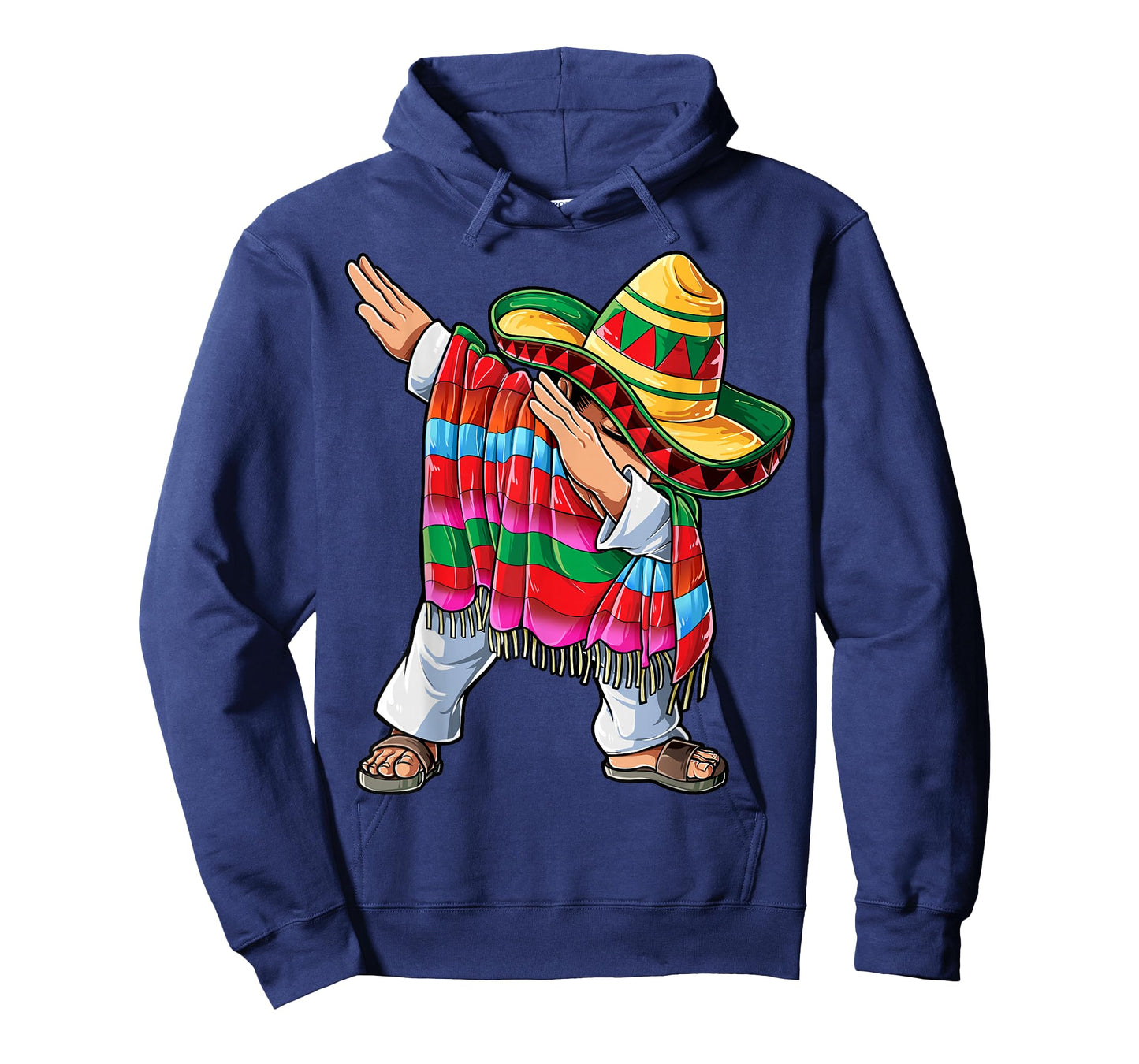 Dabbing Mexican Poncho Cinco de Mayo Boys Men Short Sleeve Sombrero Dab T-Shirt