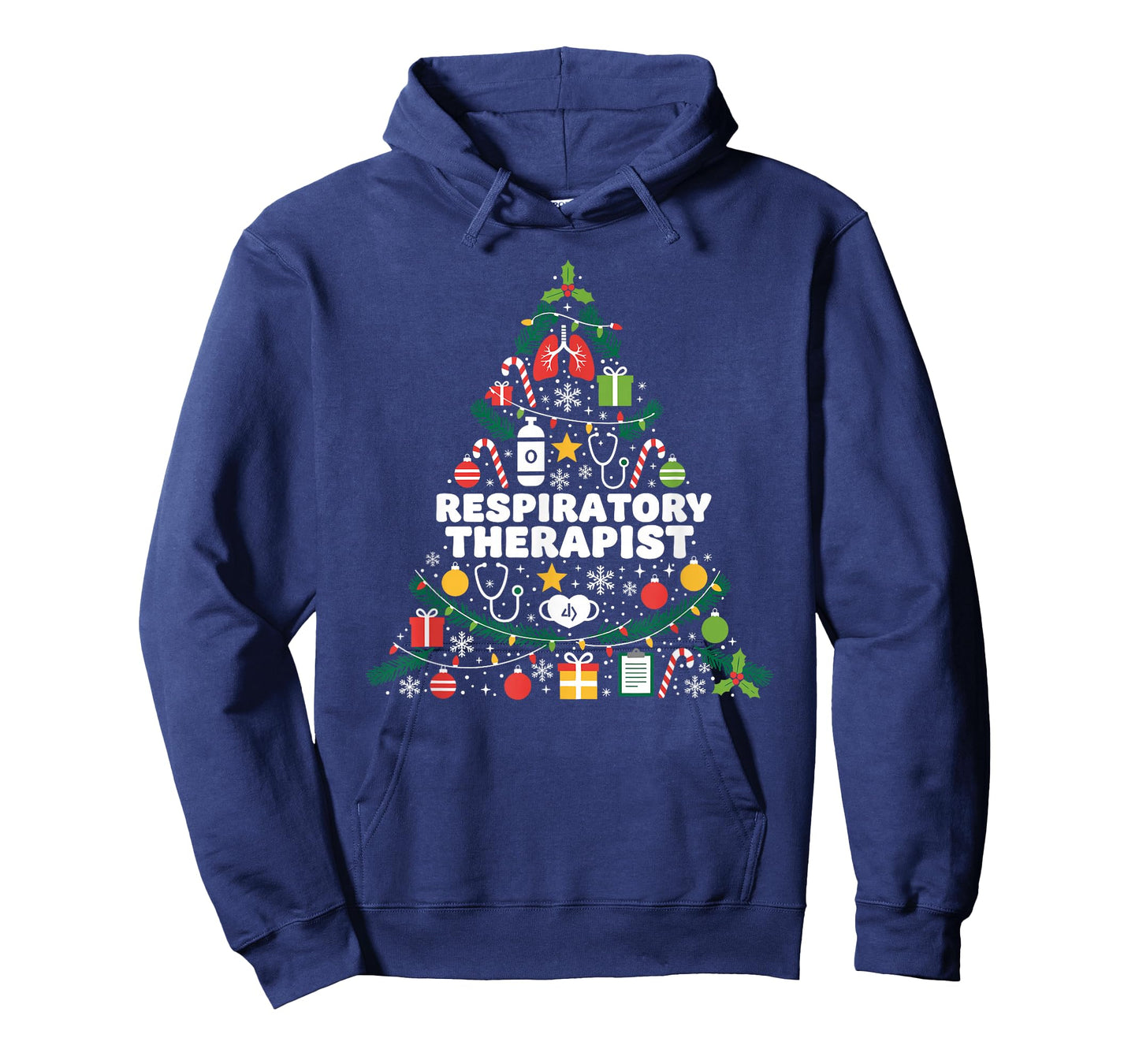 Respiratory Therapist Christmas Tree Lights Womens Mens T-Shirt