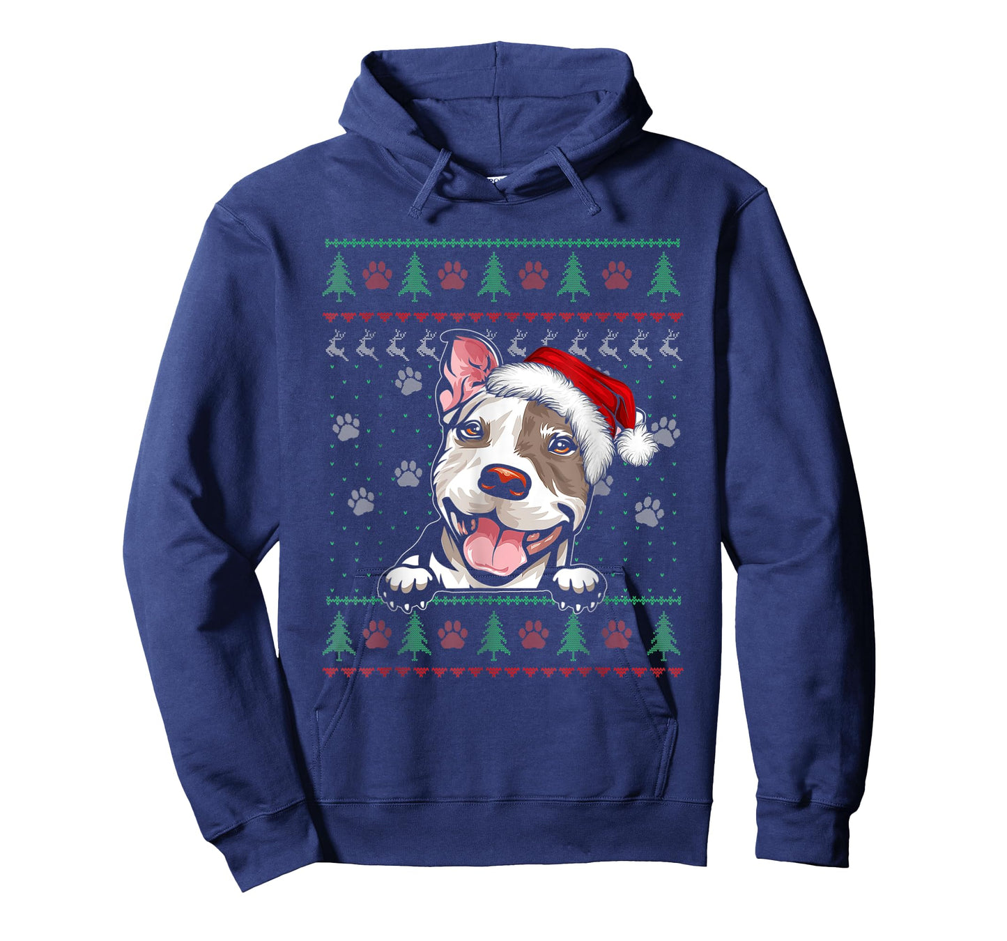 Pitbull Christmas Ugly Sweater Funny Pit Bull Lover Xmas T-Shirt