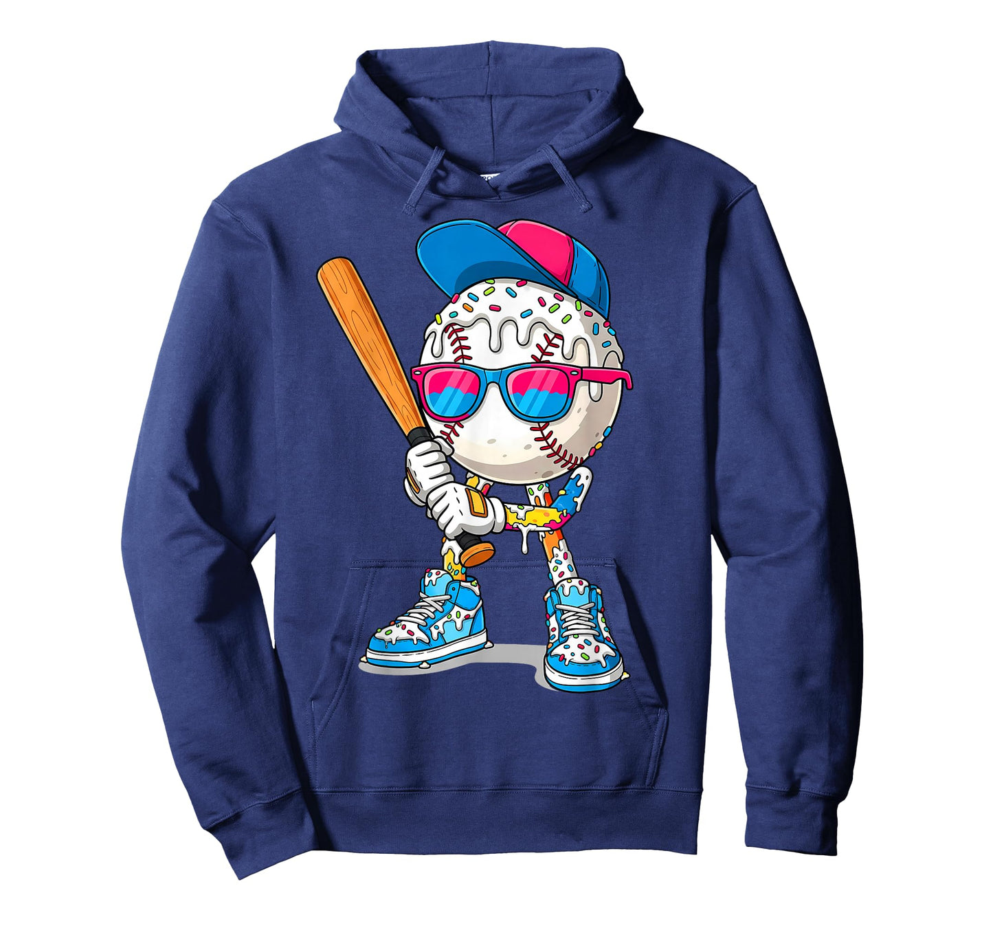 Funny Football Drip for Boys Kids Youth Dripping Ice Cream T-Shirt
