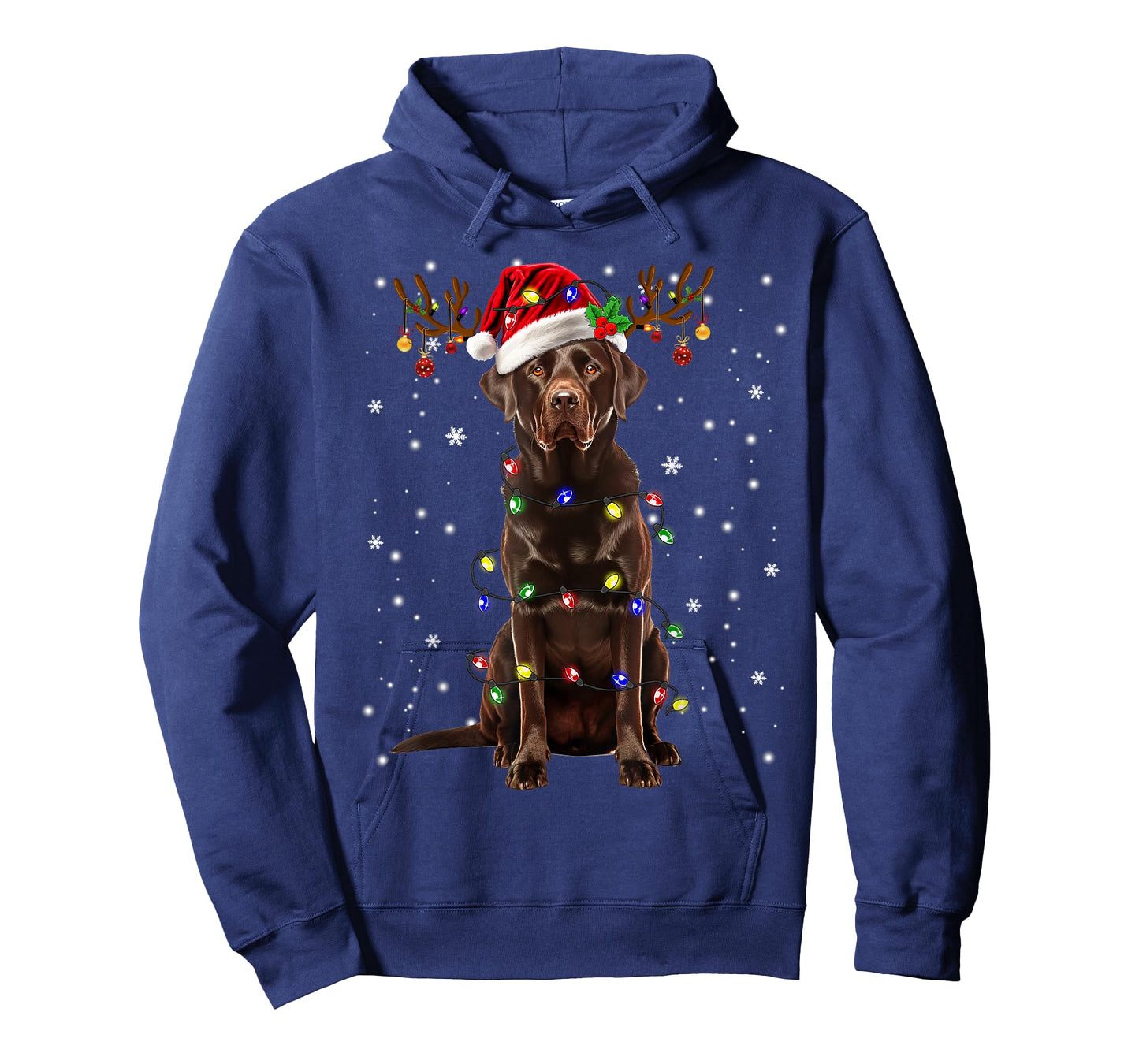 Chocolate Lab Labrador Christmas Tree Light Pajama Dog Xmas T-Shirt