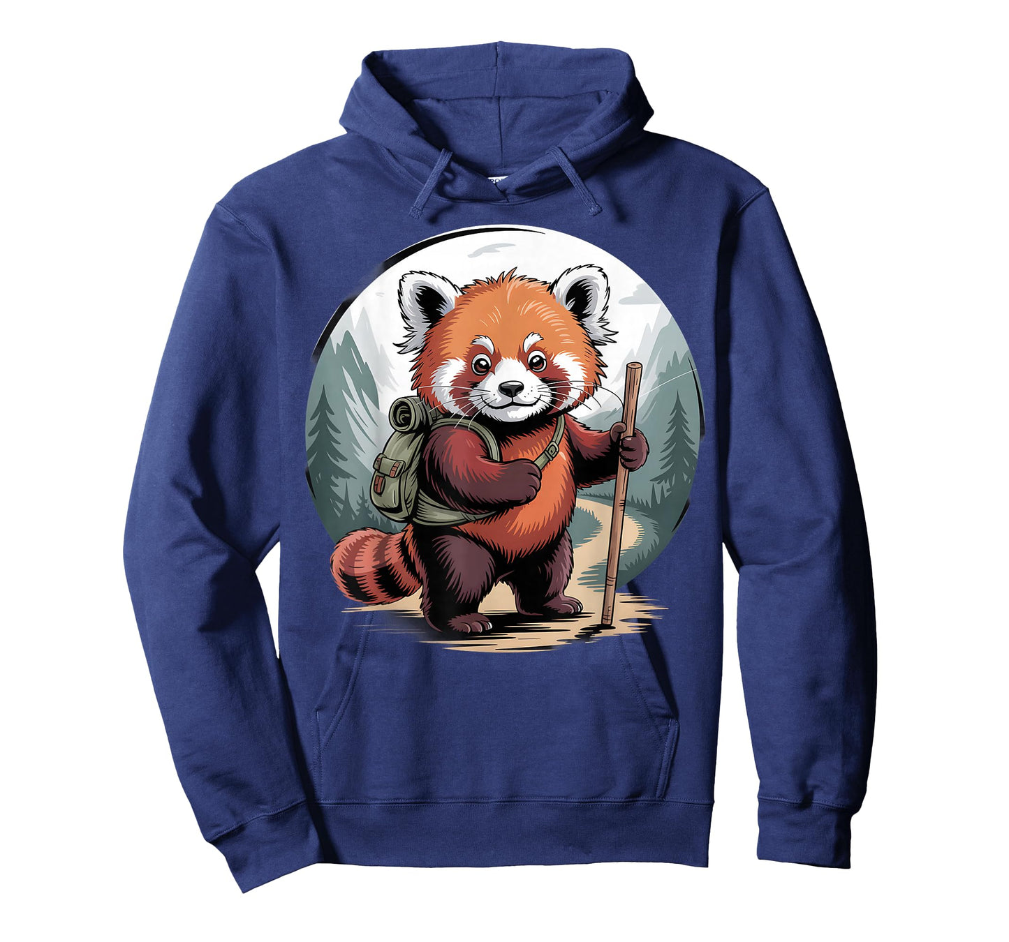 Adorable Red Panda Hiking in Forest with Backpack T-Shirt