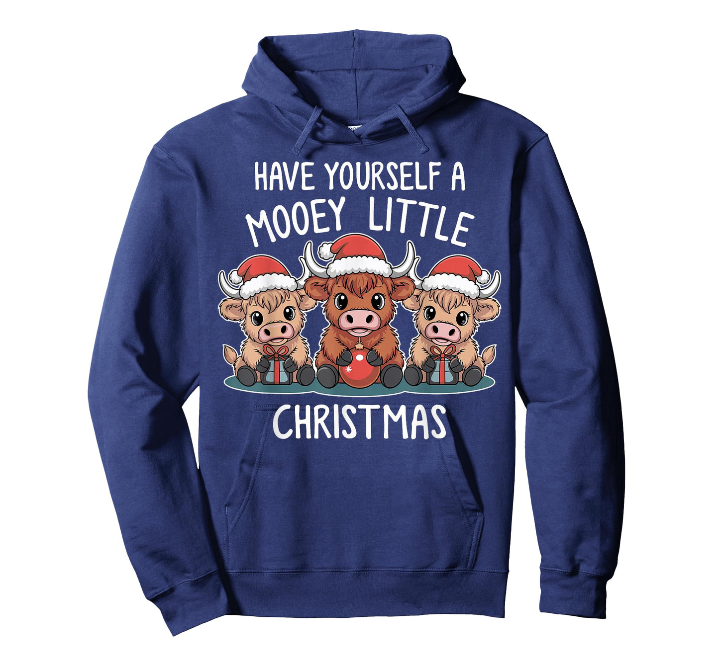 Have Yourself A Mooey Little Christmas Highland Cow Baby T-Shirt
