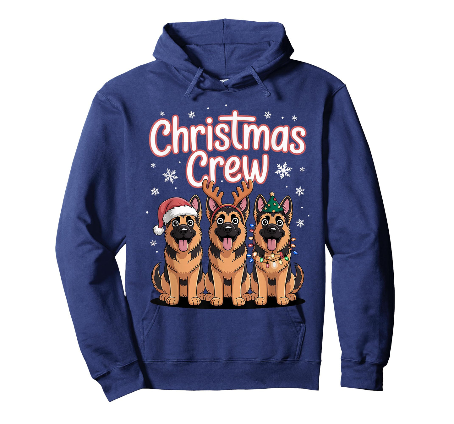 Christmas Crew Xmas GSD Dog Funny Christmas German Shepherd T-Shirt
