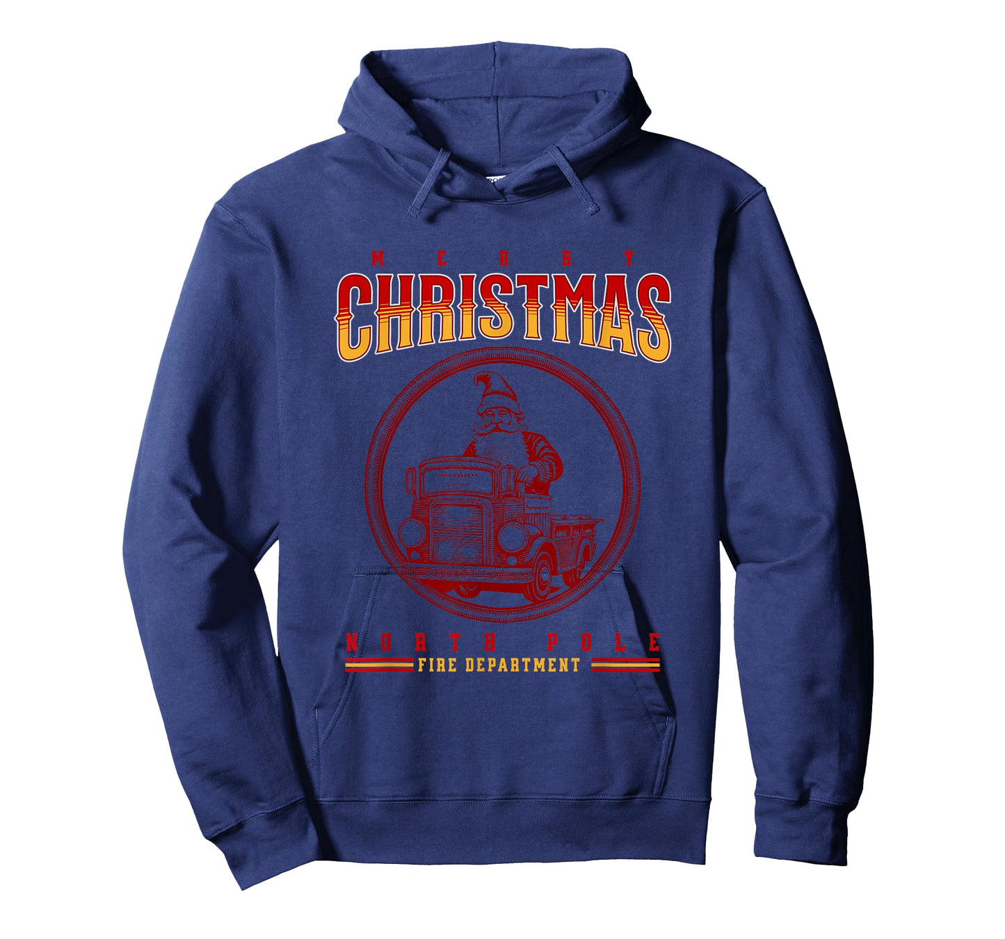 Christmas Firefighter Santa, North Pole Fire Department T-Shirt