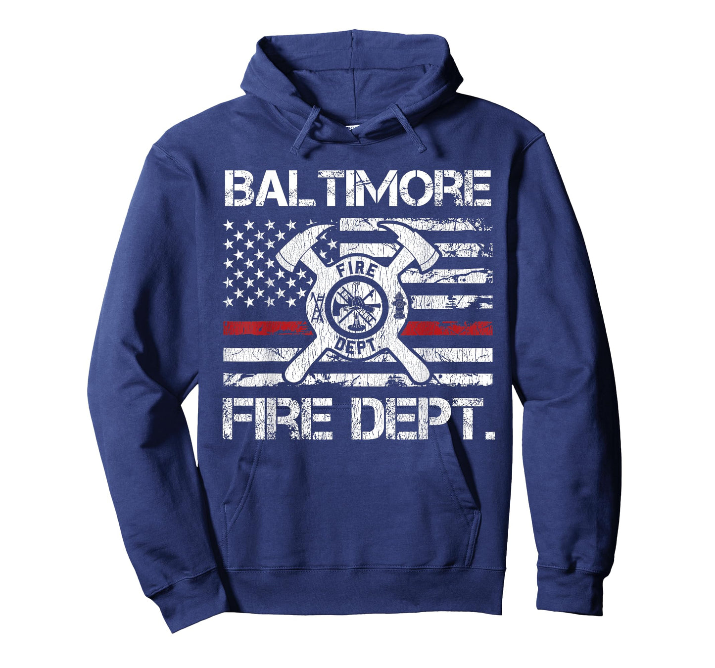 Baltimore Maryland Fire Department Thin Red Line Logo T-Shirt