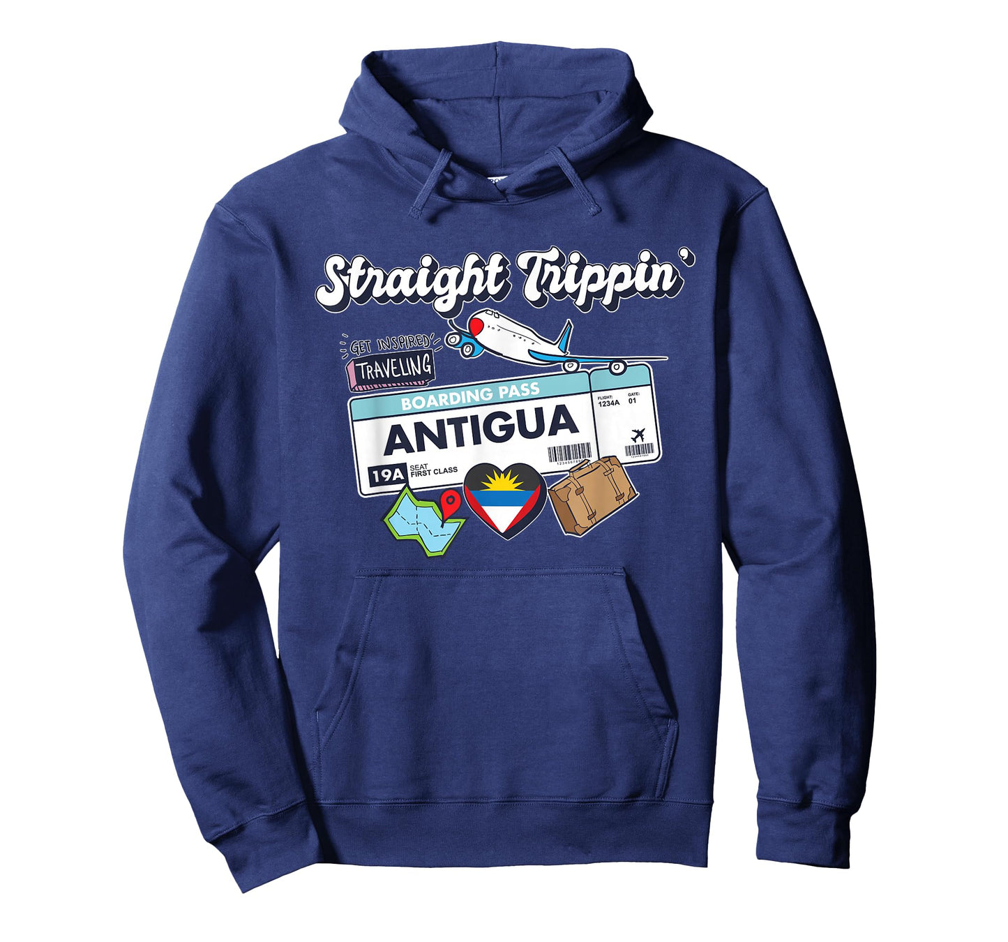 Straight Trippin' Antigua Vacation Tour Travel Trip Matching T-Shirt