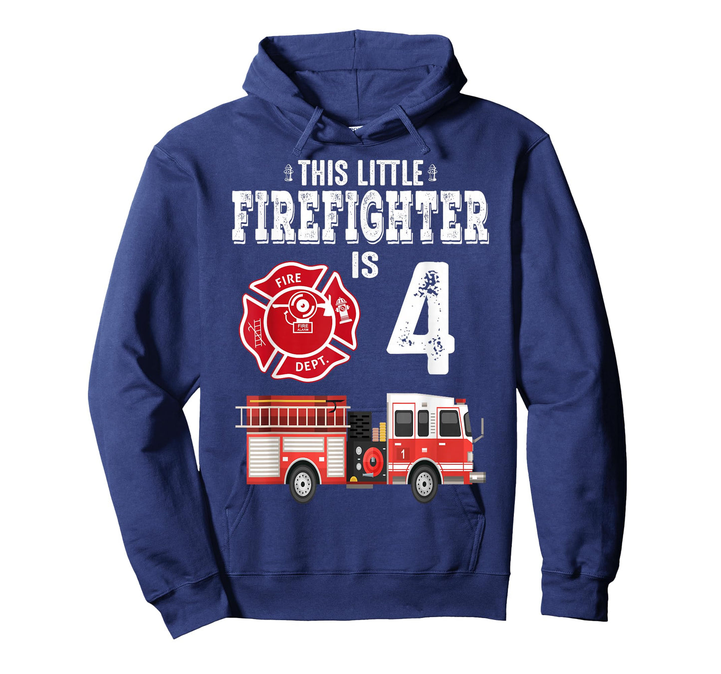 Sound The Alarm I'm 4 Funny Future Firefighter Birthday T-Shirt