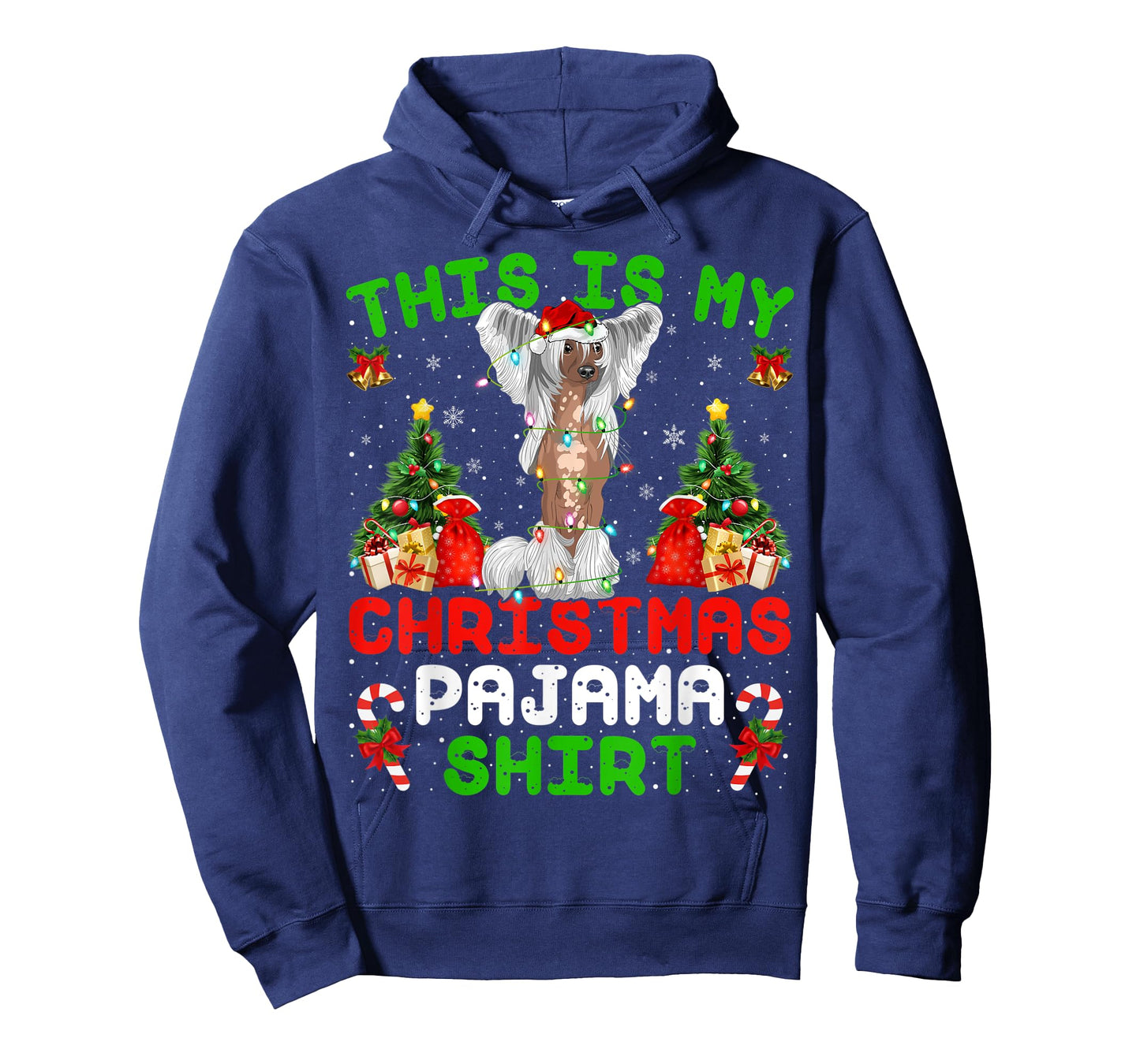 This Is My Christmas Pajama Shirt Chinese Crested Christmas T-Shirt