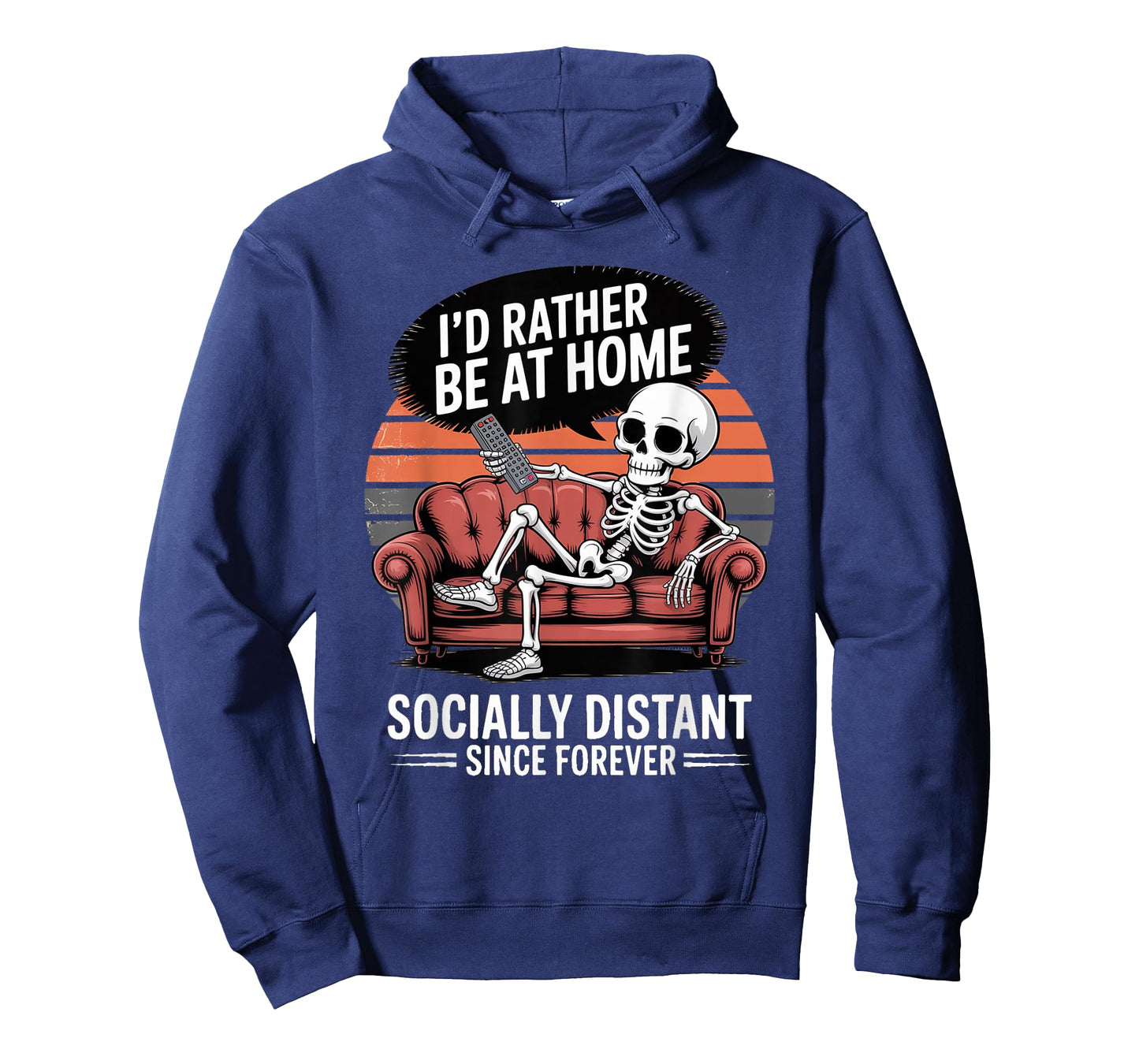 Rather Be Home Funny Sarcastic Skeleton Halloween T-Shirt