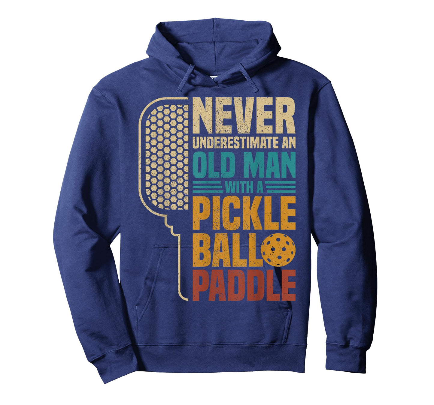 Mens Never Underestimate an Old Man with A Pickleball Paddle T-Shirt