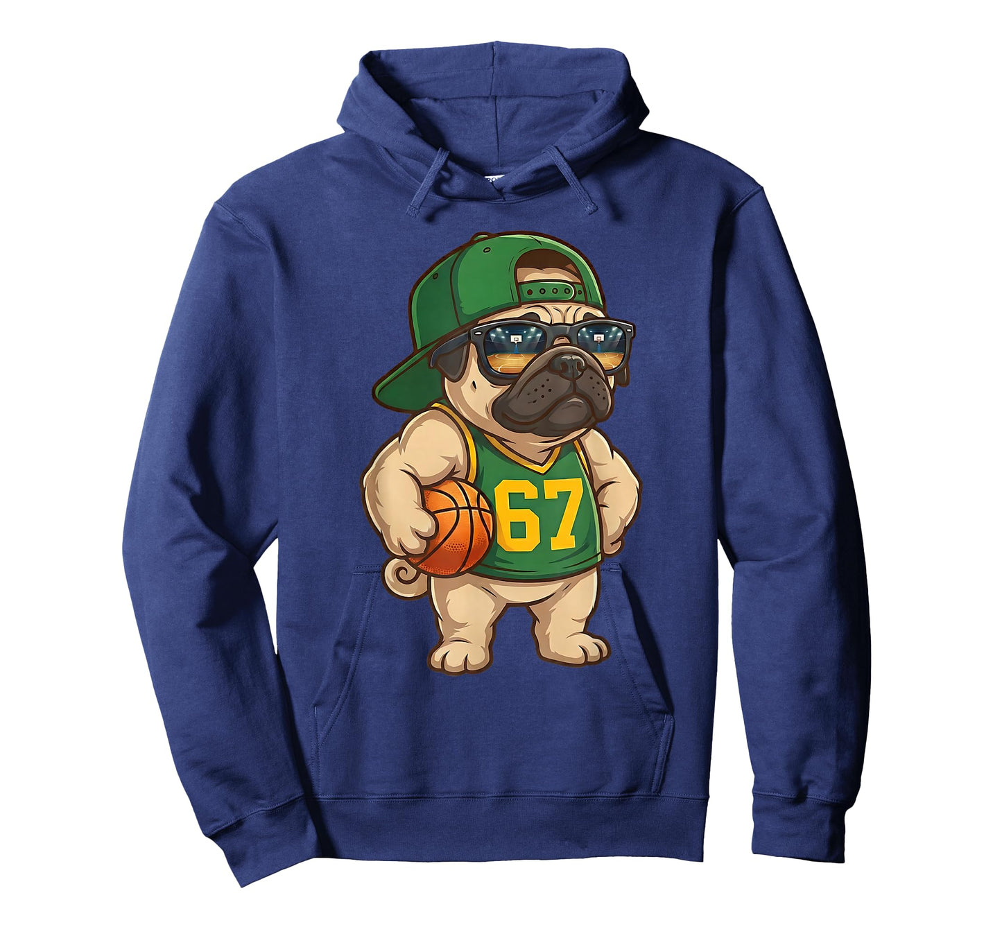 Pug Basketball Dog 67 Gen Alpha Slang Sports Men Boys Kids T-Shirt