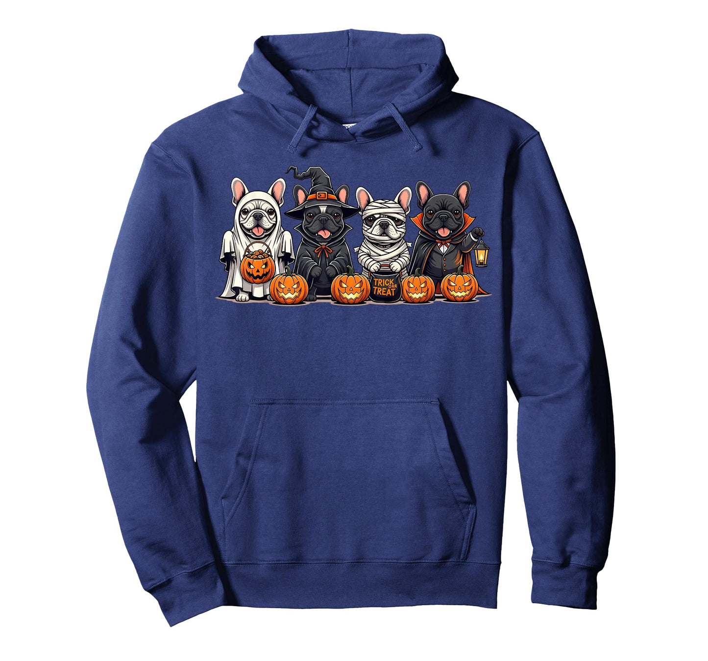 French Bulldog Ghost Witch Pumpkins Halloween Dog Costume T-Shirt