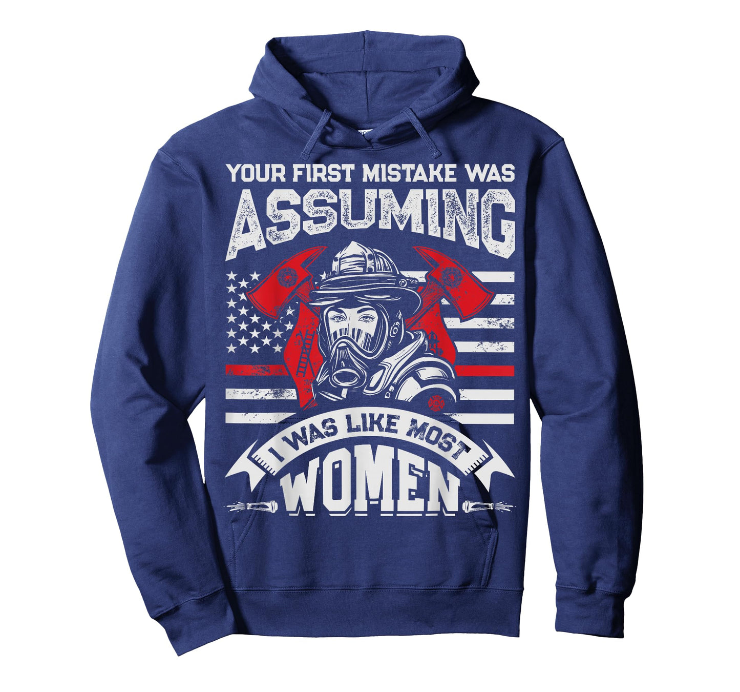 Your First Mistake was Assuming Funny Firefighter Women T-Shirt Small
