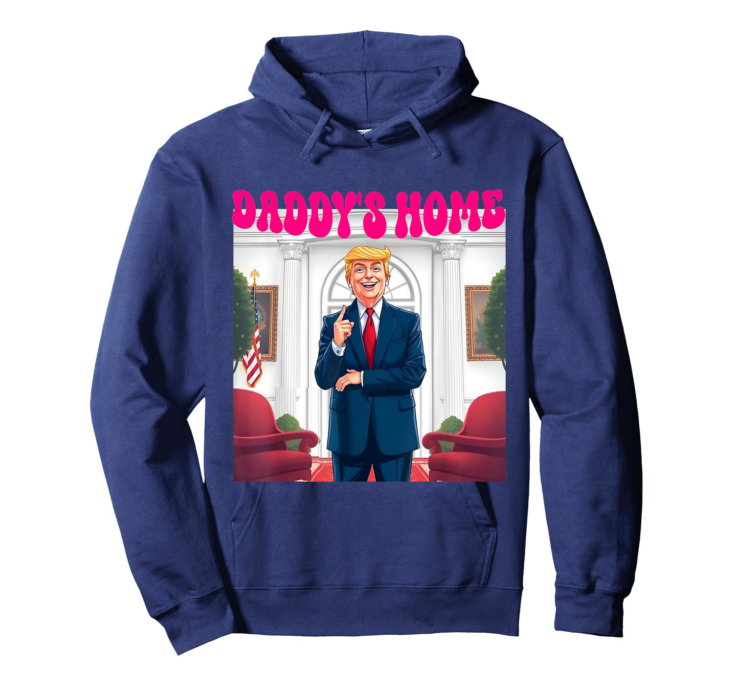 Trump Daddy's Home Funny Donald Trump T-Shirt - Unisex-Adults, Black, Small, Short Sleeve, T-Shirt