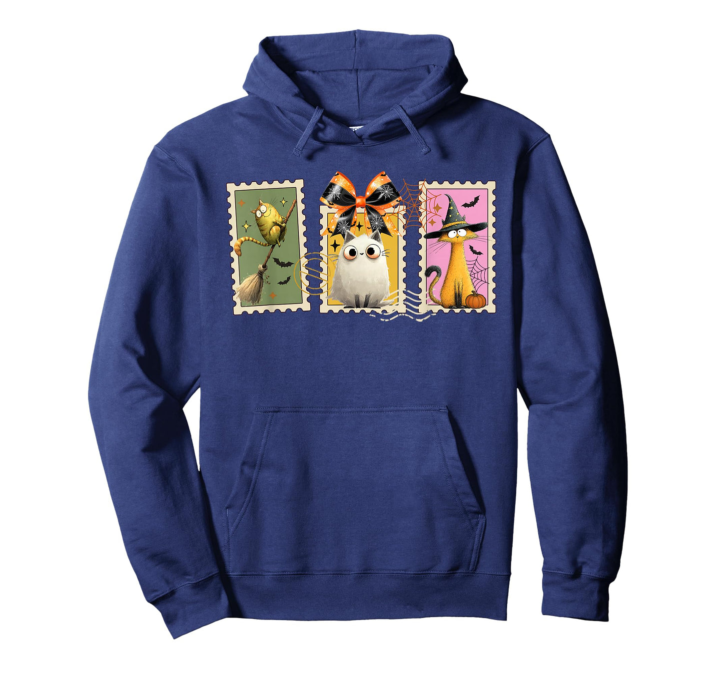 Funny Witch Salem Black Cats 1692 Halloween Postage Stamp T-Shirt