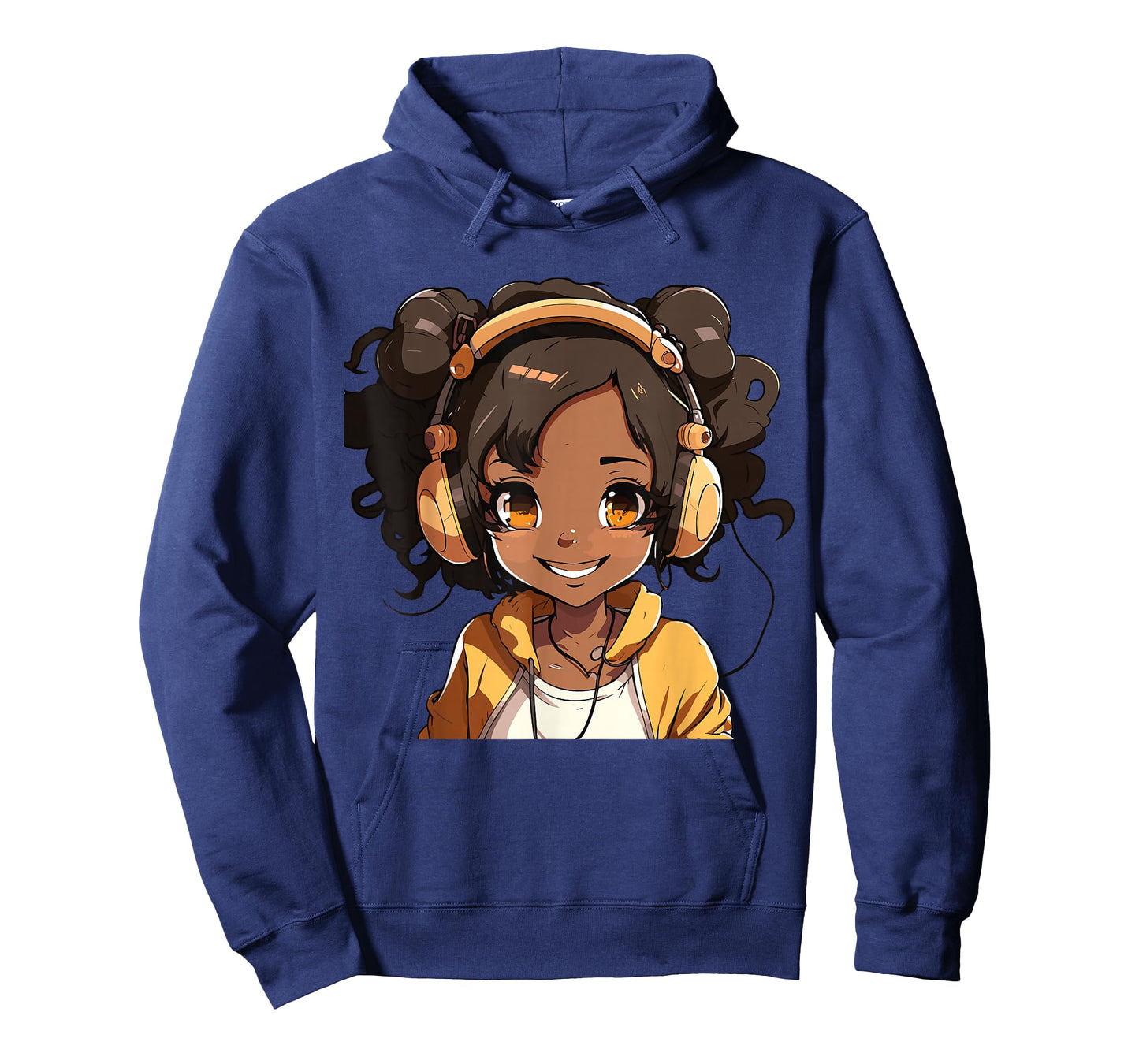 Anime and Music Black Girl Anime Merch Afro African American T-Shirt