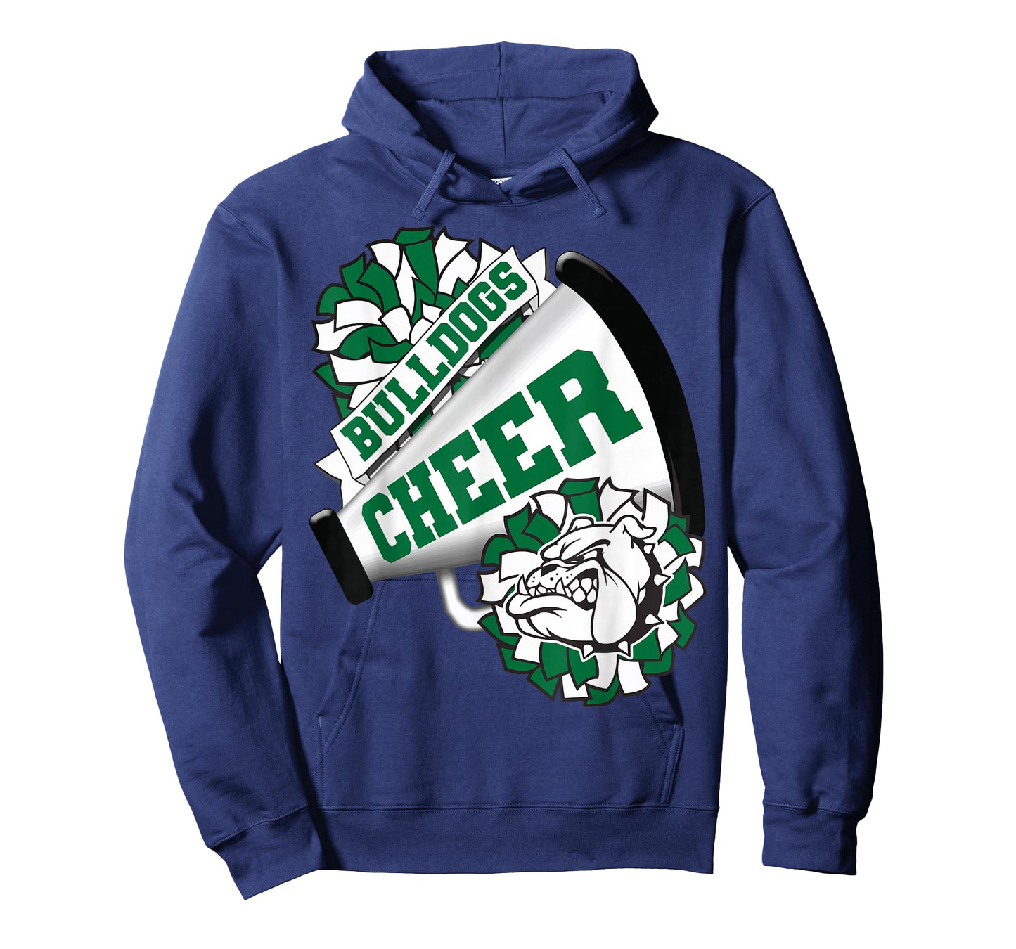 Bulldogs Cheerleading Back to School Cheer Team Spirit Green T-Shirt