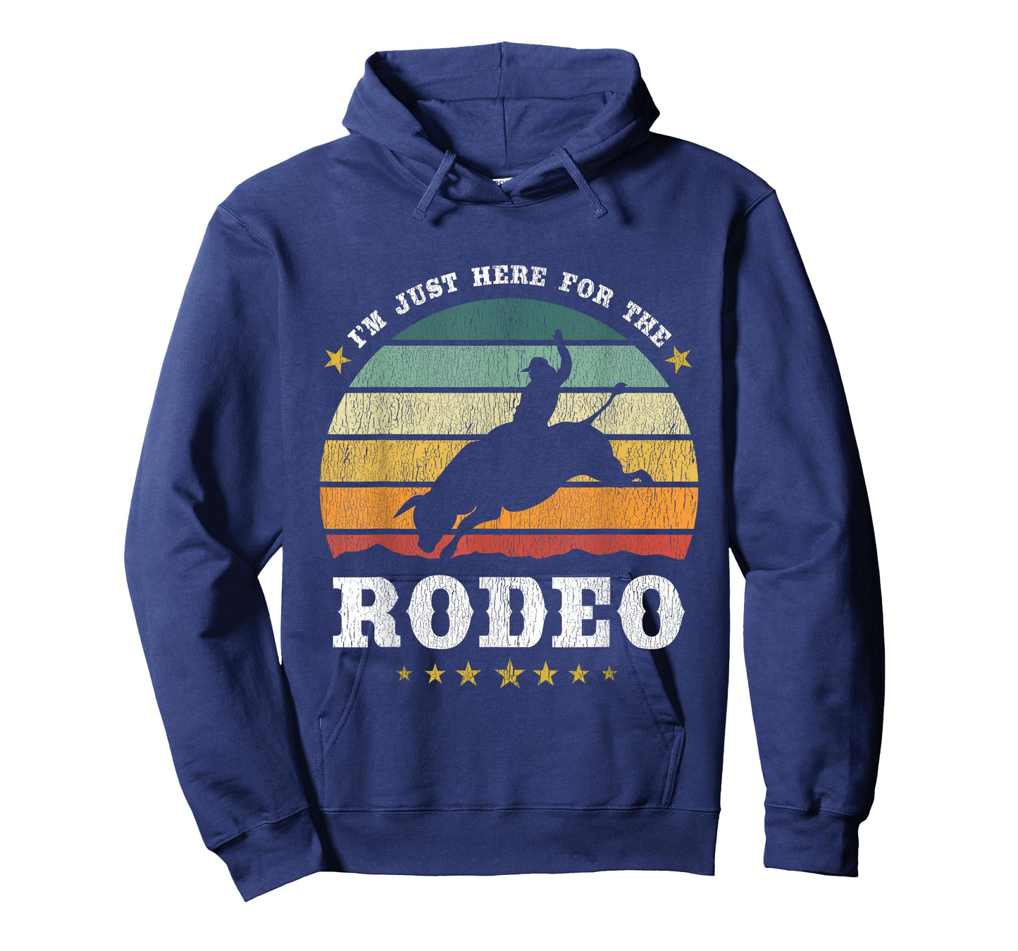 I'm Just Here For The Rodeo Western Texan Retro Design T-Shirt