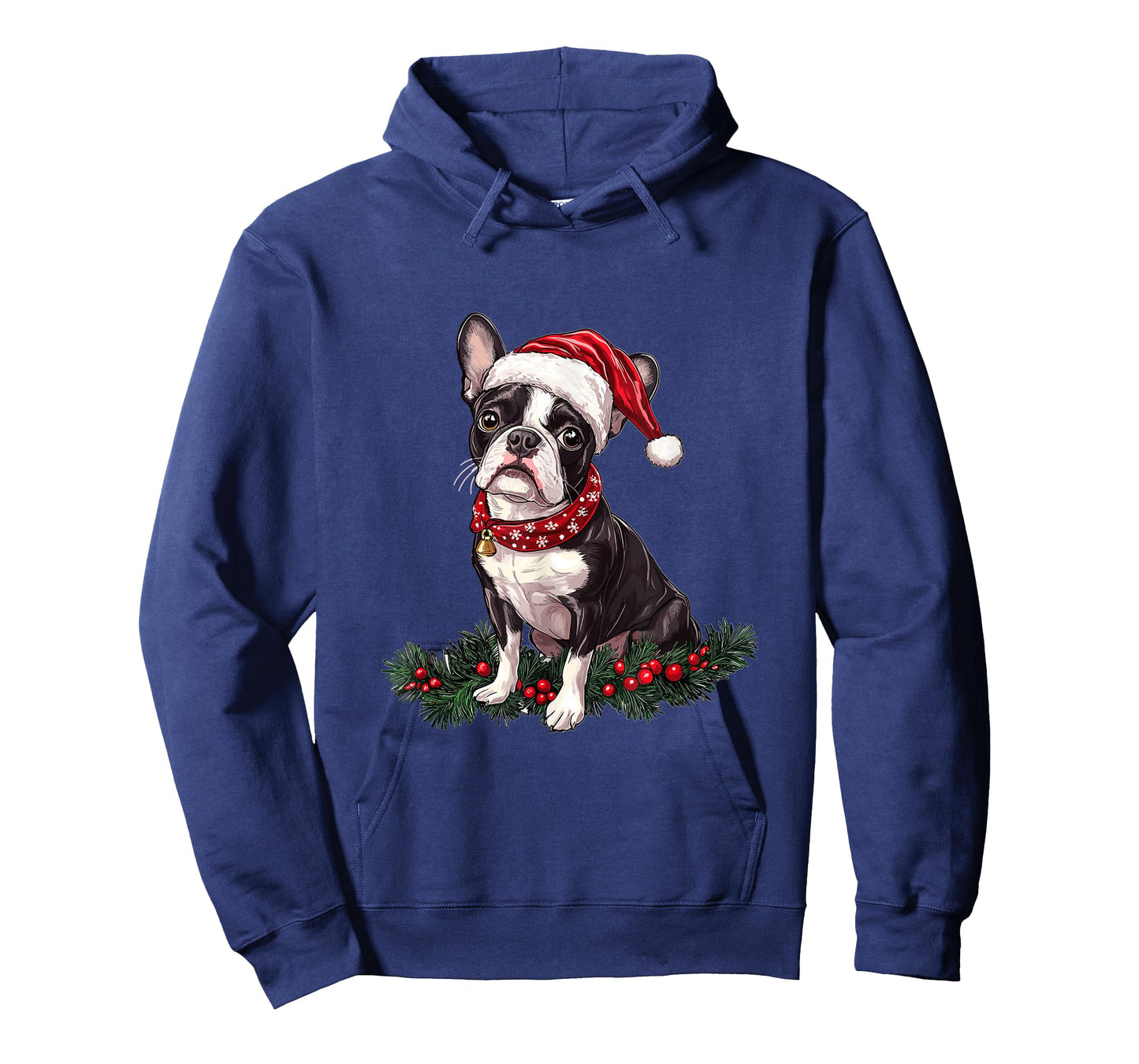 Cute Boston Terrier Dog Christmas Merry X-mas Graphic T-Shirt