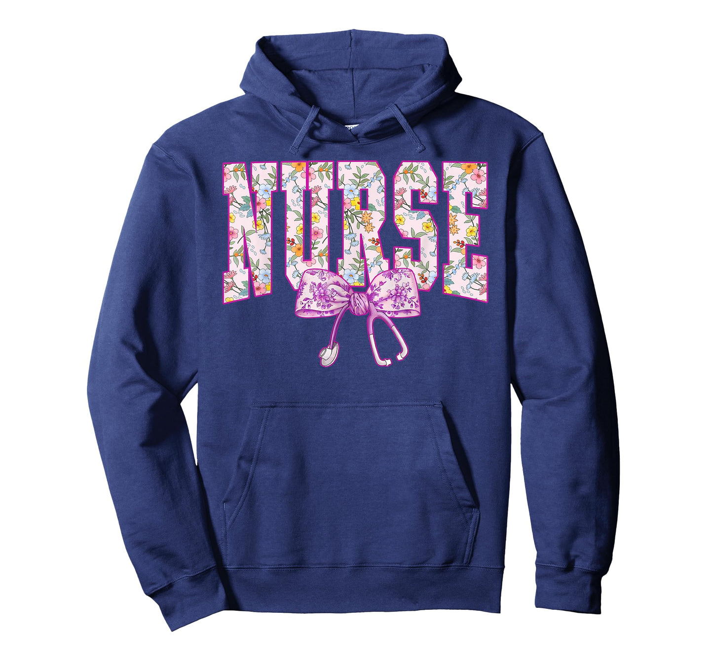 Cute Floral Pink Nurse Coquette Bow Stethoscope Nursing T-Shirt