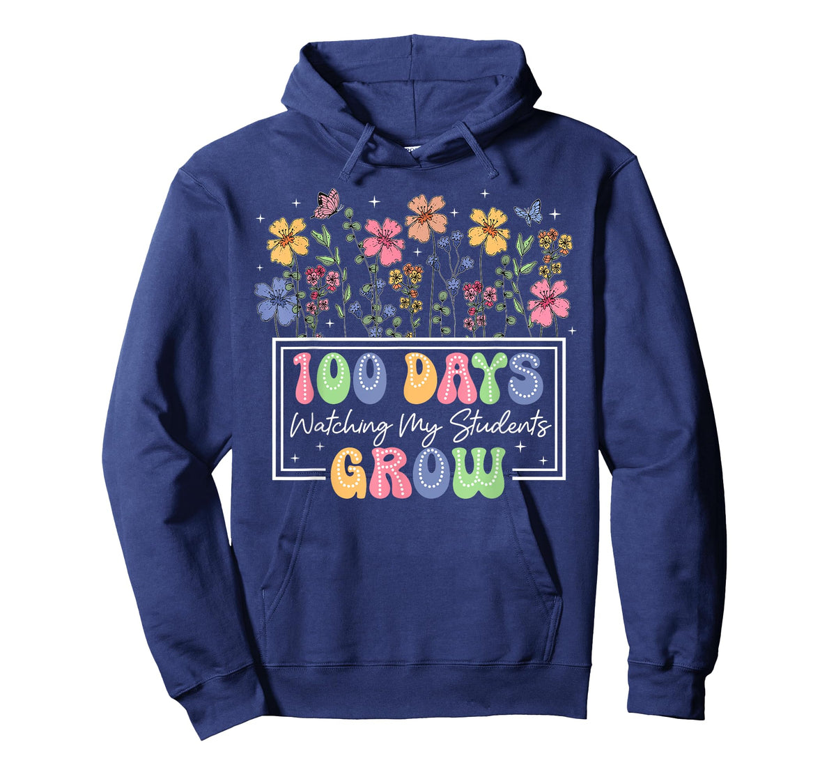 100 Days Of School Watching My Students Grow Boho Flowers T-Shirt