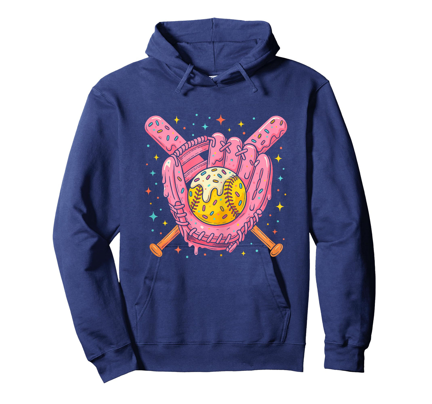 Ice Cream Drip Sprinkle Baseball Softball Glove Drip T-Shirt