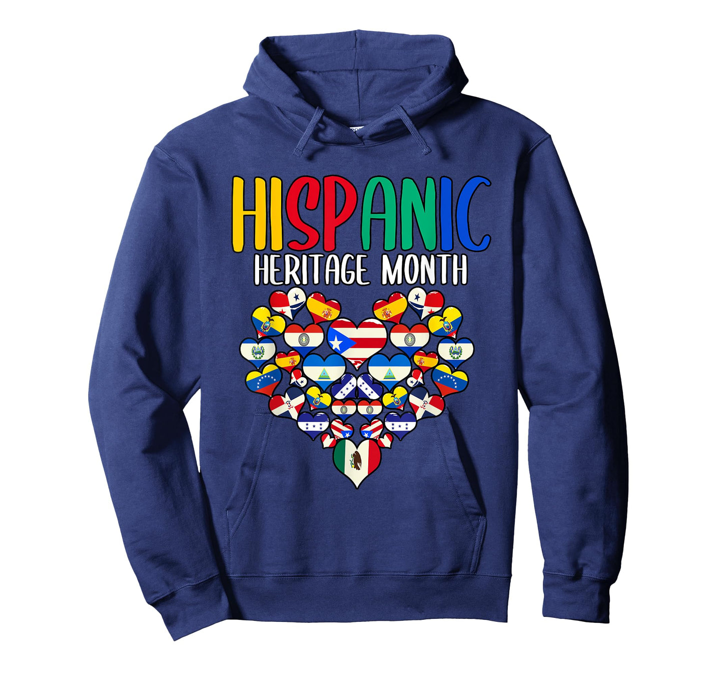 Hispanic Heritage Month All Countries Flags Heart T-Shirt