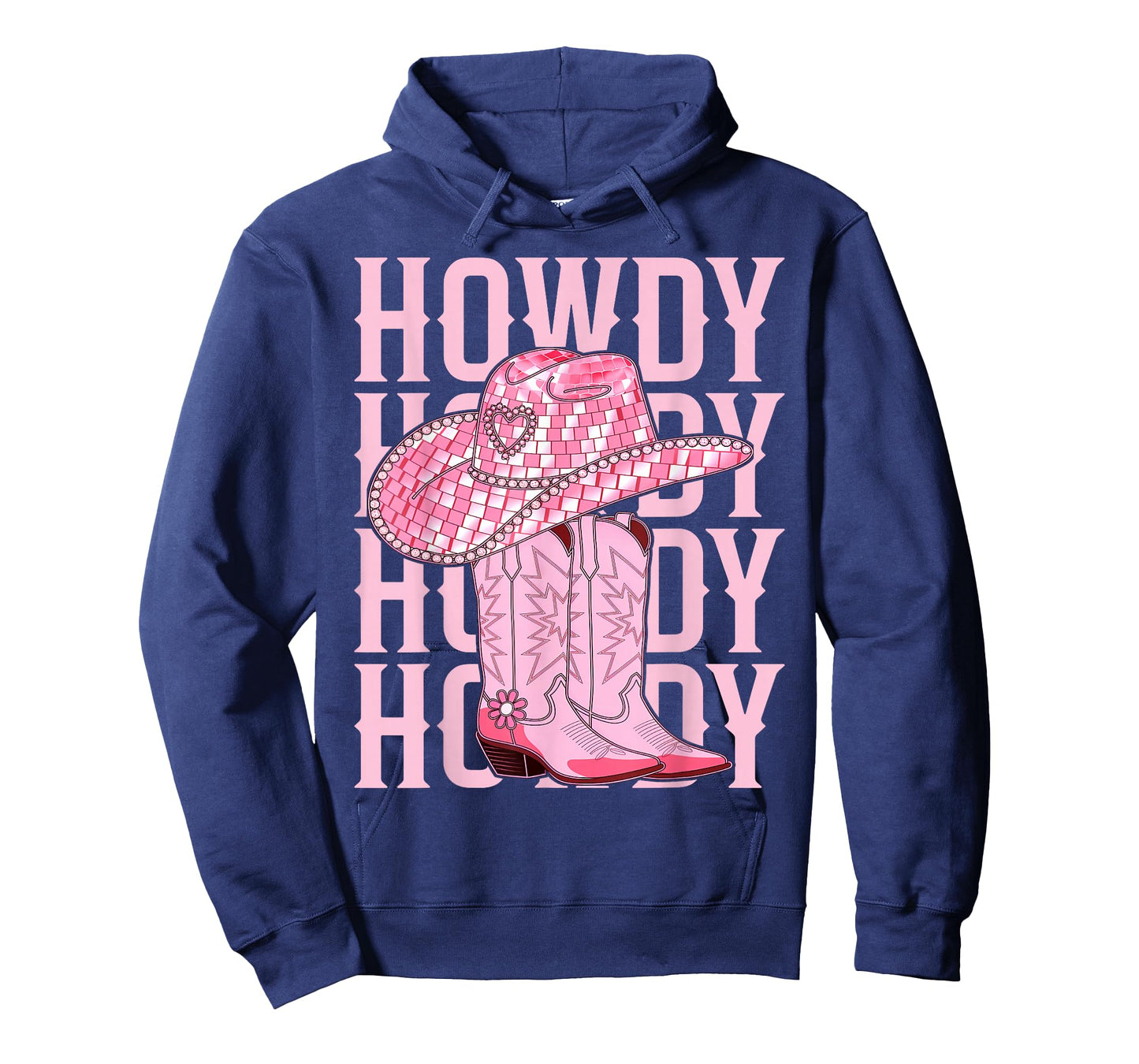 Howdy Southern Western Girl Country Rodeo Pink Cowgirl Disco T-Shirt