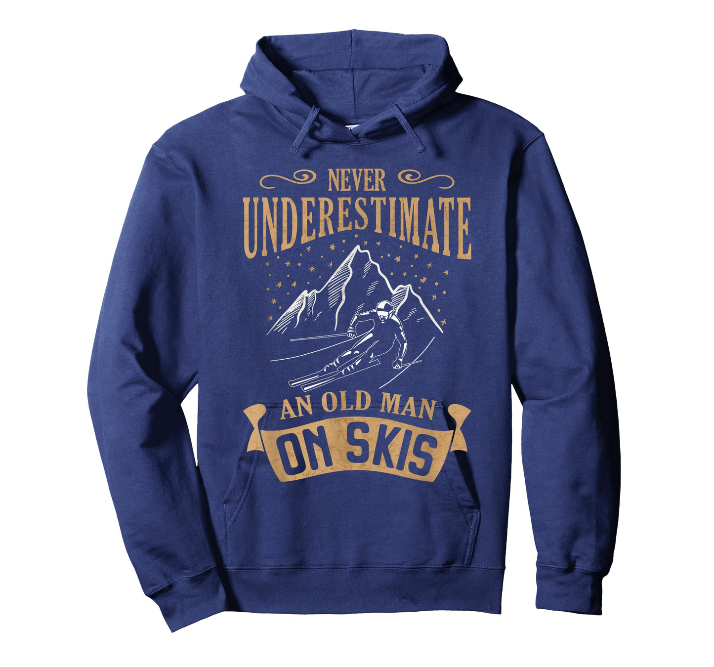 Never Underestimate an Old Man on Skis Skier Skiing T-Shirt