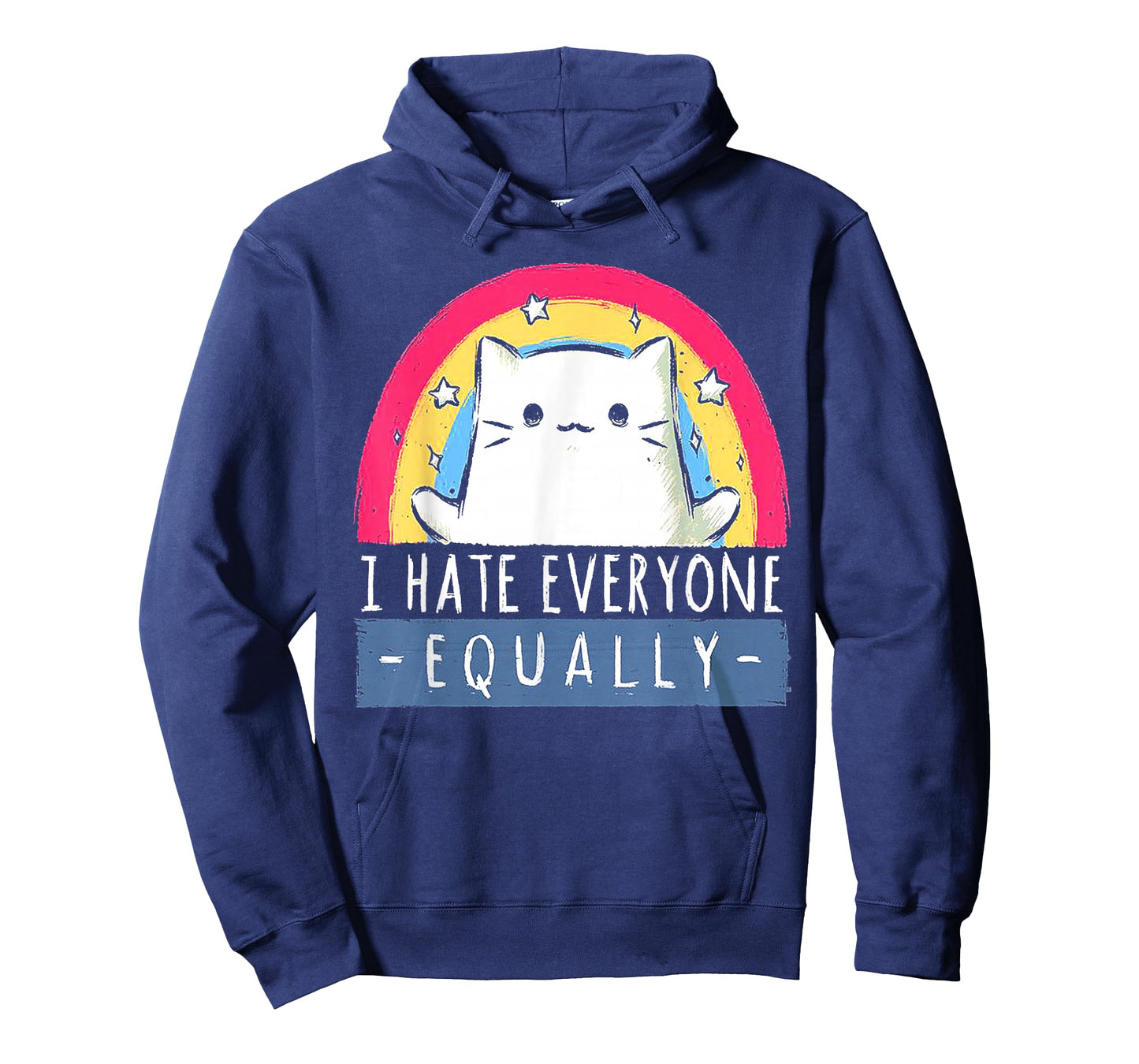 I Hate Everyone Equally Rainbow Cat T-Shirt