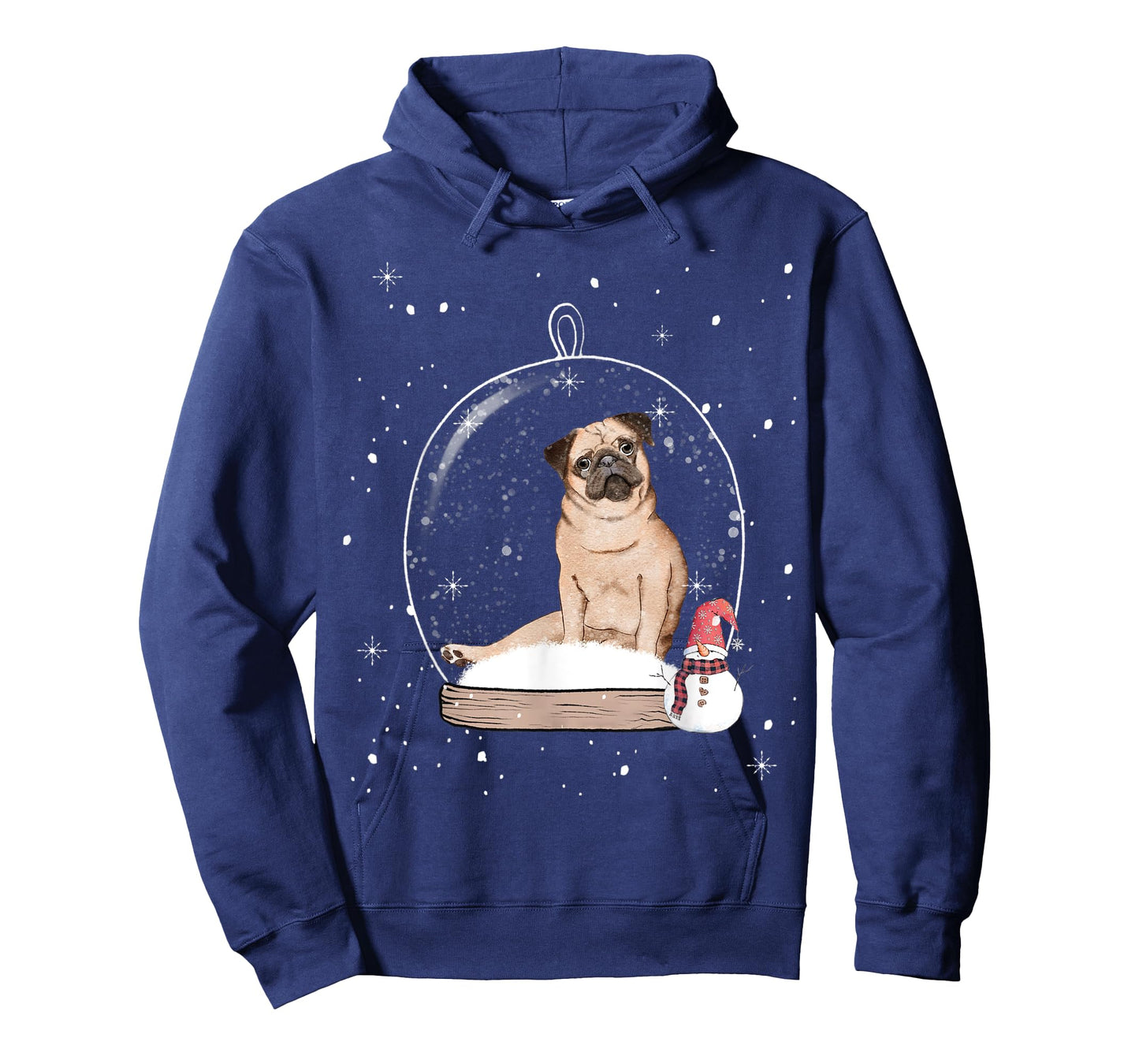 Christmas Pug Dog Snow Globe Pajama T-Shirt for Men Women Kids