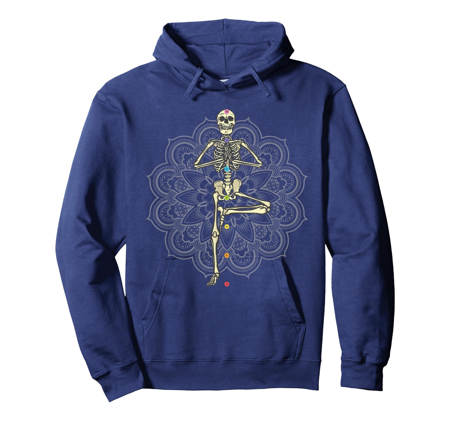 Yoga Skeleton in Vriksasana Pose Chakra T-Shirt