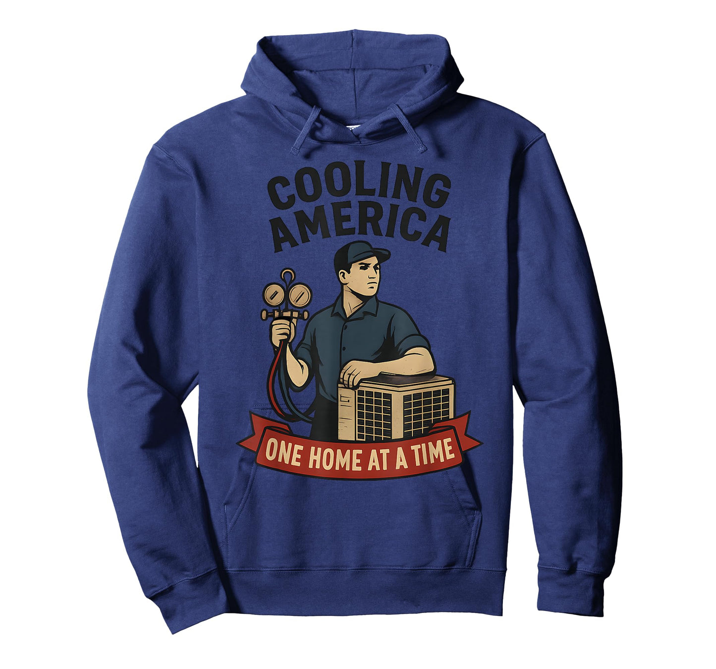 Cooling America 1 Home at a Time HVAC Patriotic T-Shirt