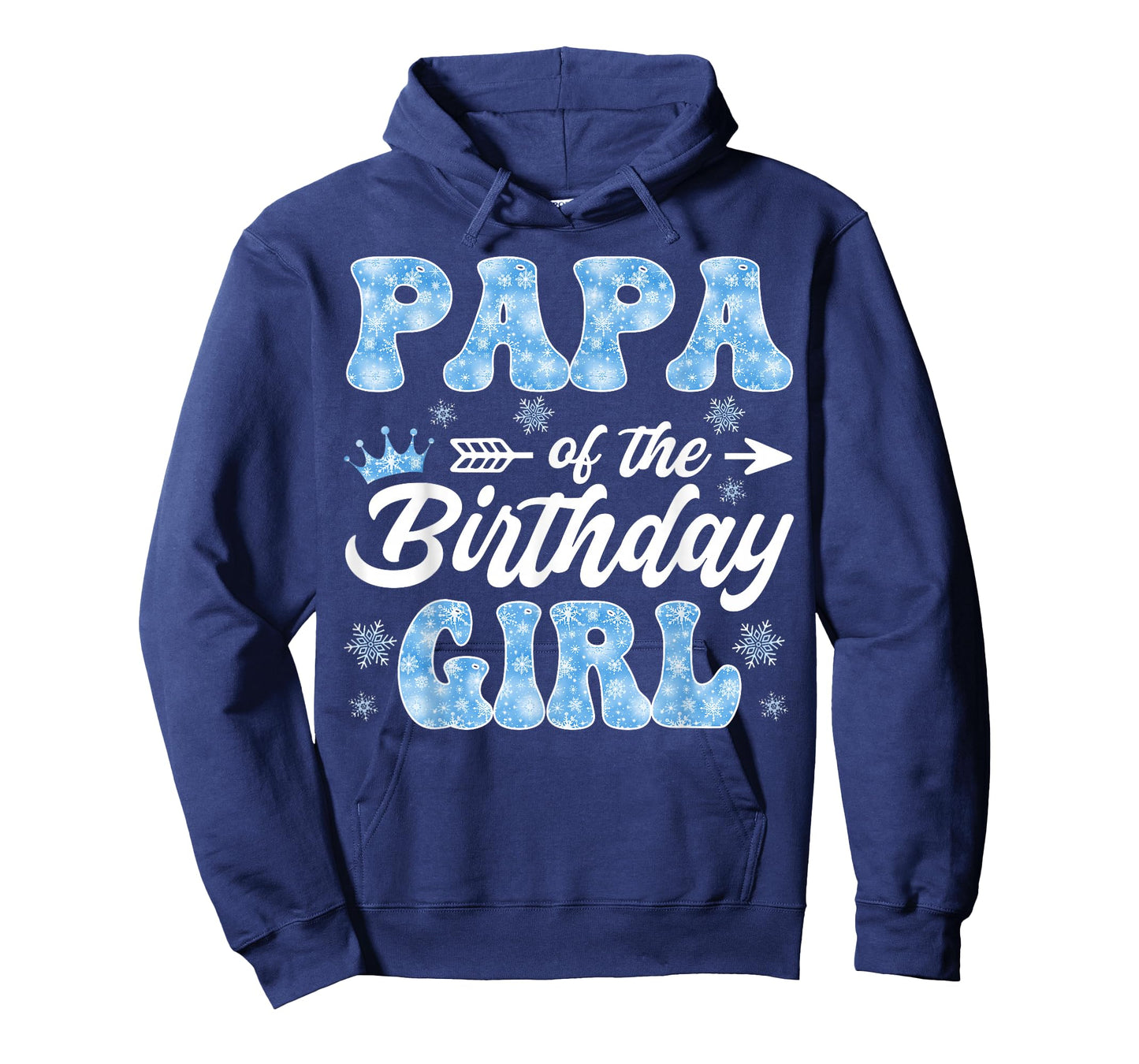 Papa Of The Birthday Girl Snowflakes Winter Xmas T-Shirt