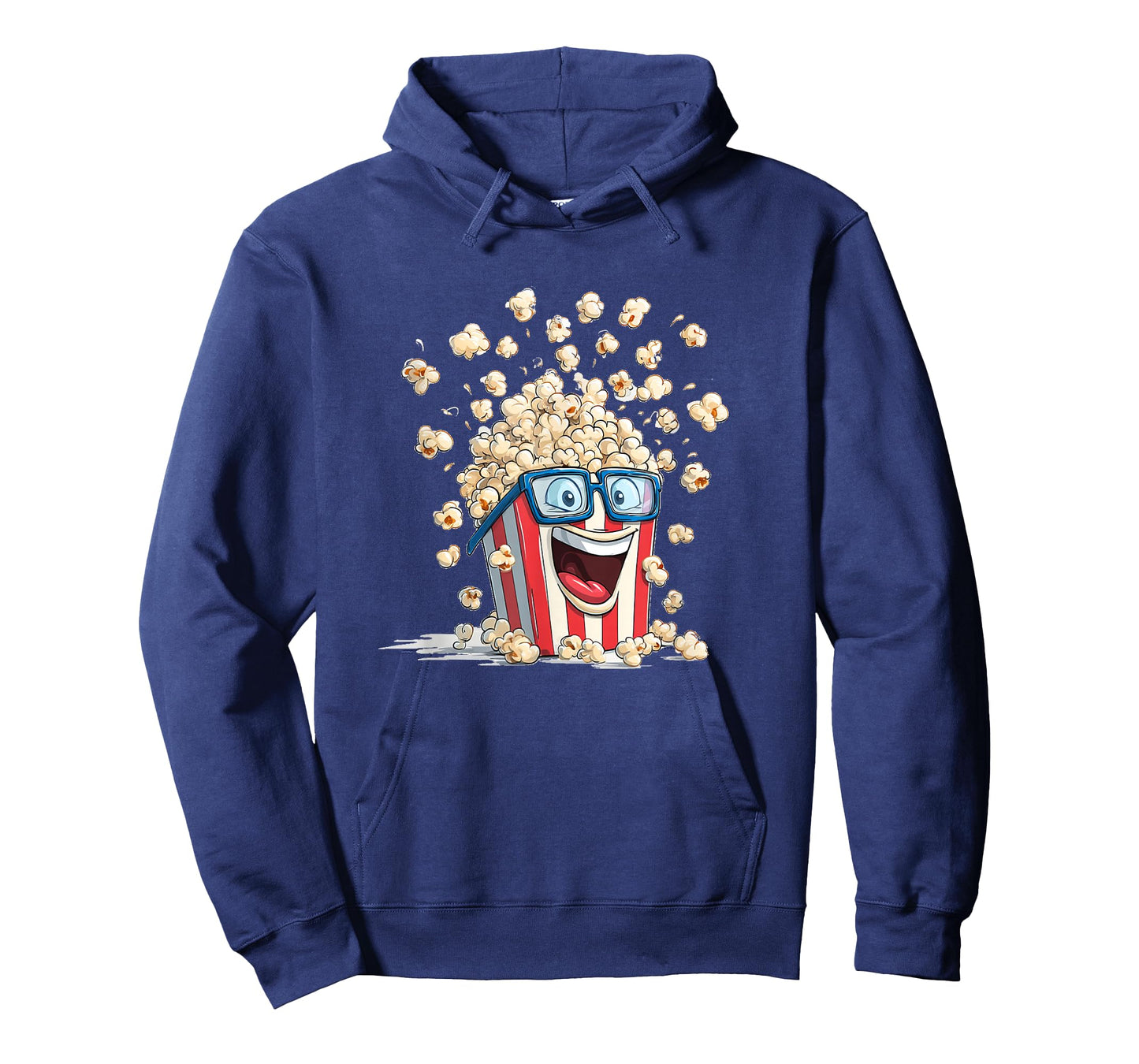 Laughing Popcorn with Glasses for Cinema and Movie Nights T-Shirt