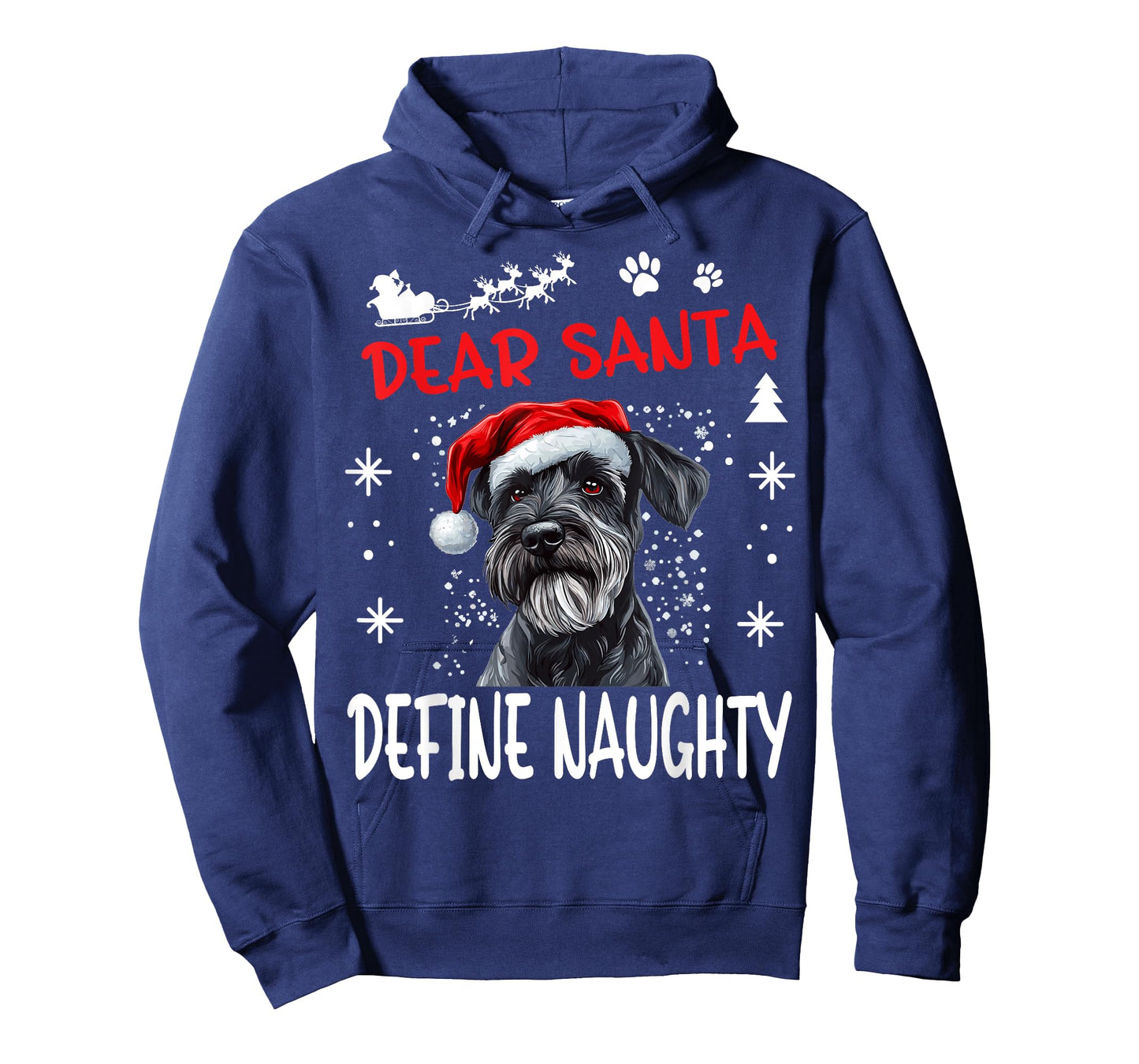 Cute Standard Schnauzer Dog Christmas Dear Santa Define T-Shirt