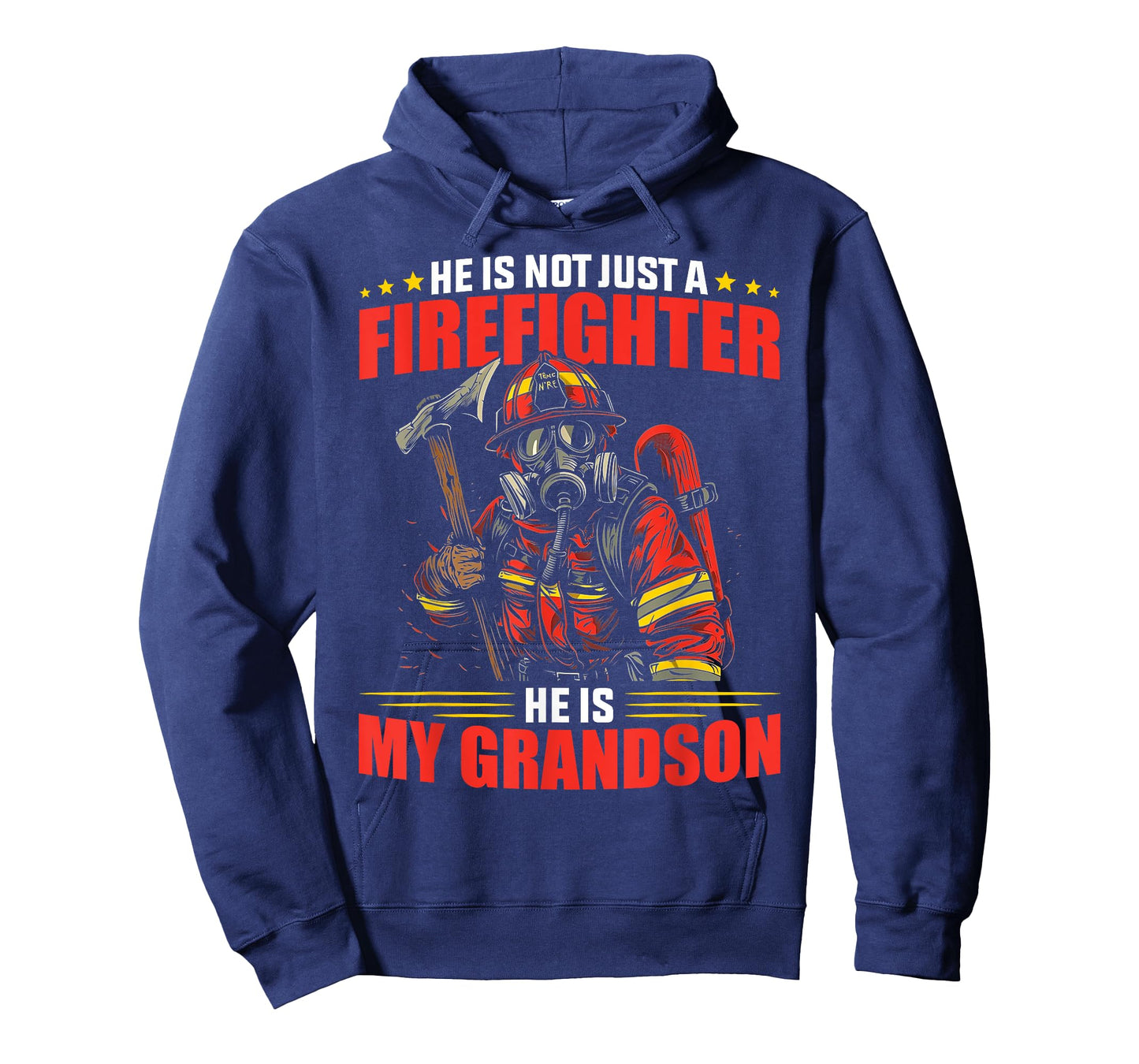 My Grandson Is A Firefighter Proud Grandma Grandpa Gift T-Shirt
