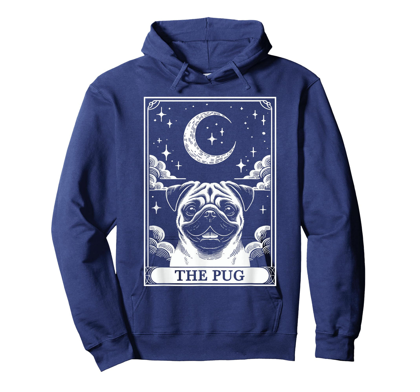 Tarot Card Vintage Crescent Moon Pug Mom Dog Lovers T-Shirt for Men Women Kids