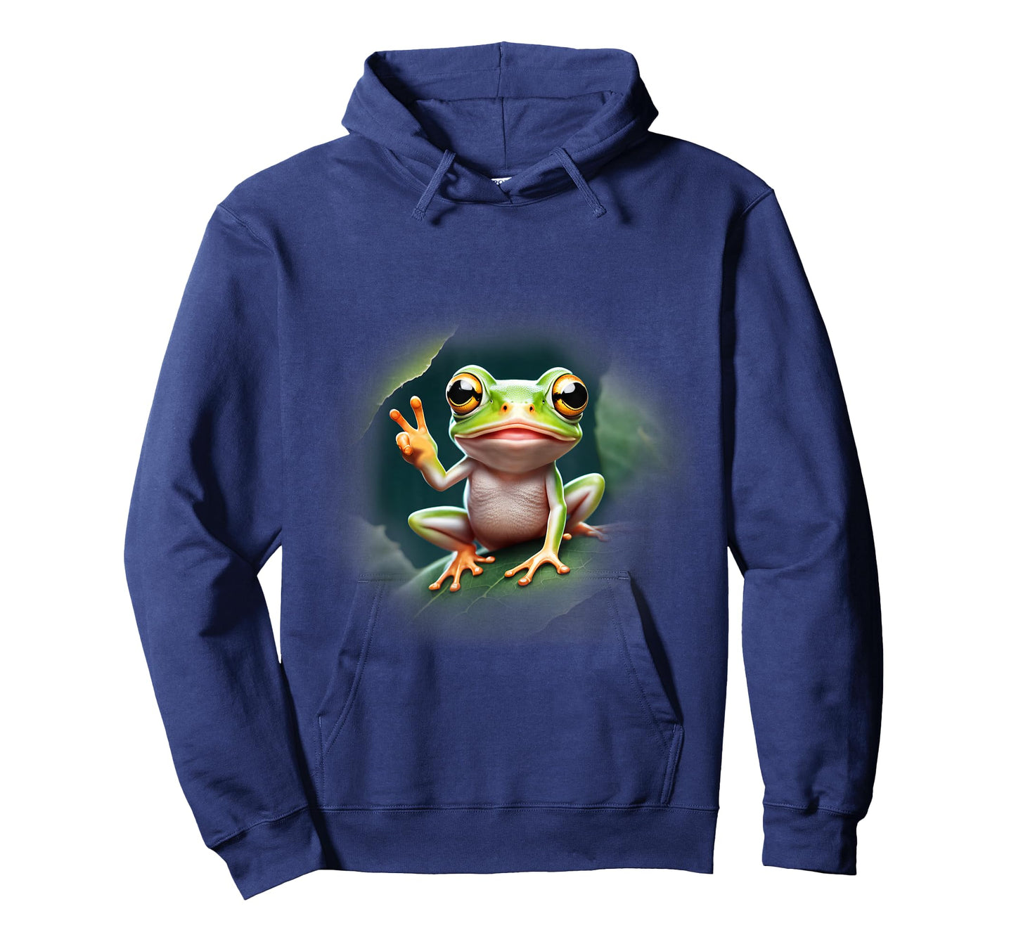 Cute Tree Frog Giving Peace Sign Funny T-Shirt