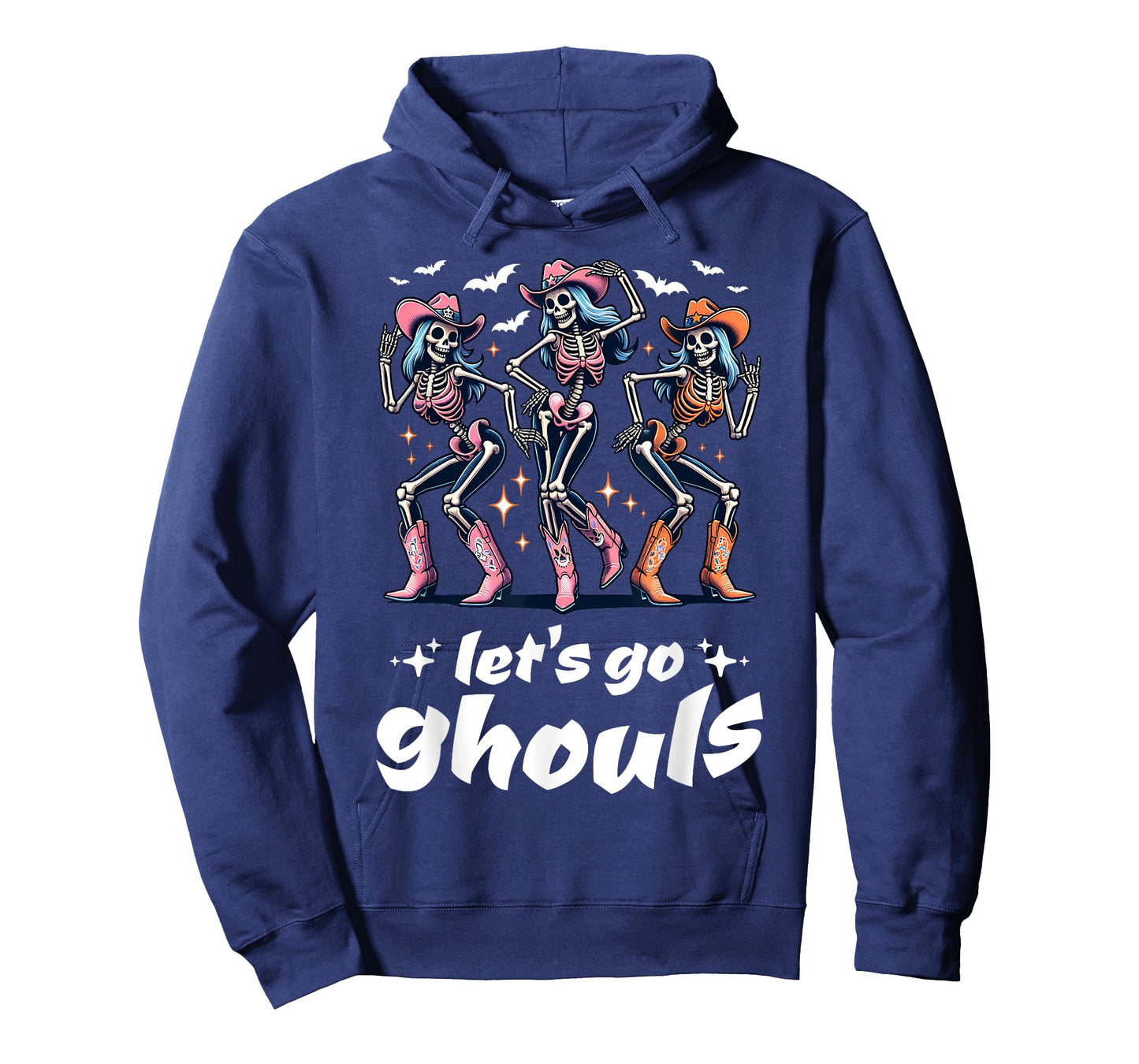 Funny Cowgirls Let's Go Ghouls Halloween Cowgirl Skeleton T-Shirt