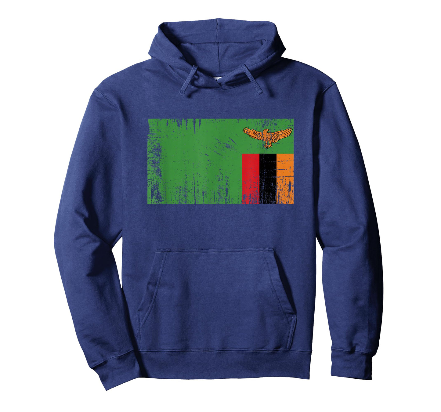 Retro Vintage Zambian Banner Flag Zambia Fan T-Shirt