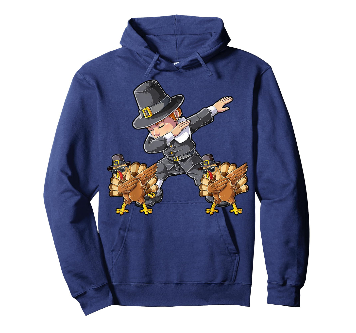Dabbing Pilgrim Turkey Thanksgiving Day Boys Men Funny Dab T-Shirt