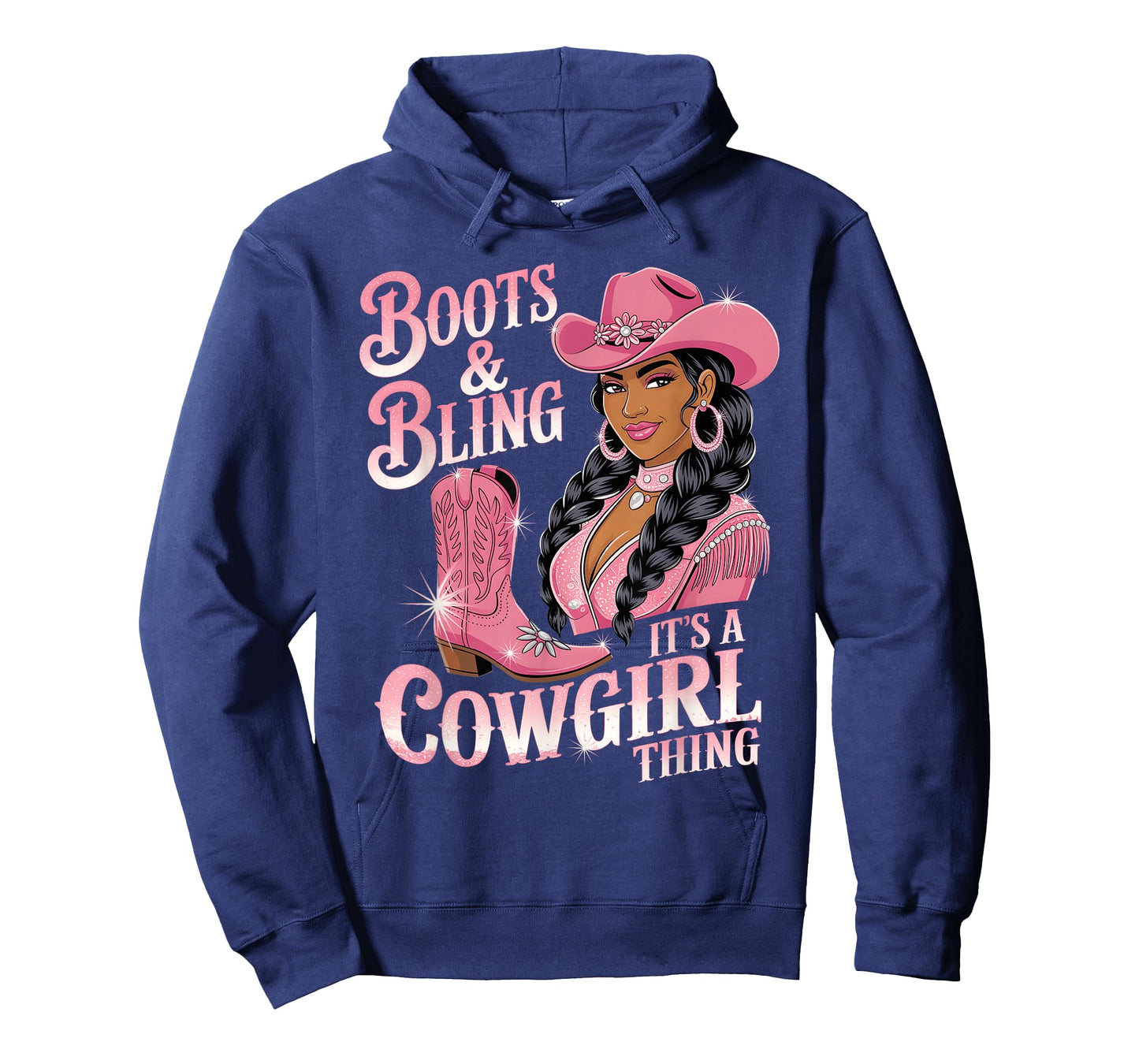 Boots And Bling It's A Cowgirl Thing Melanin Black Cowgirl T-Shirt