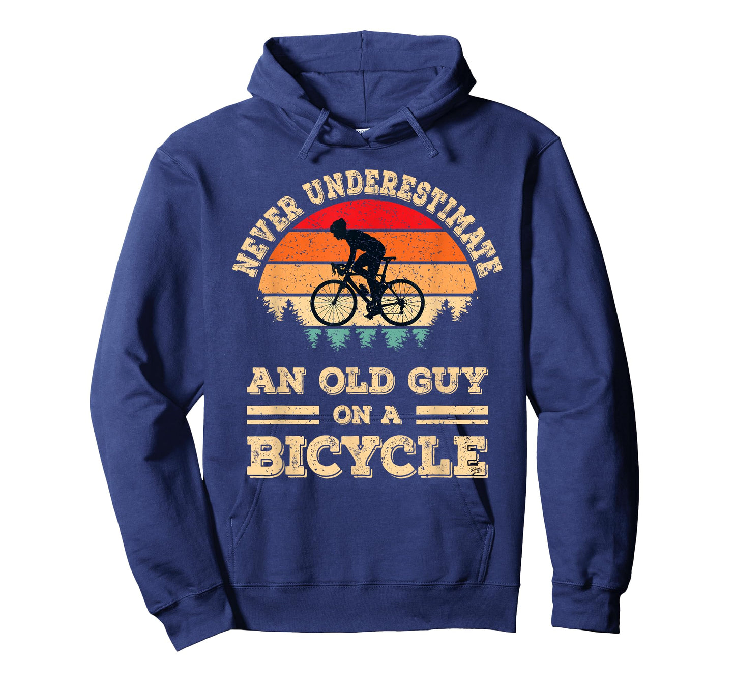 Never Underestimate an Old Guy On A Bicycle Cycling Bike Men T-Shirt