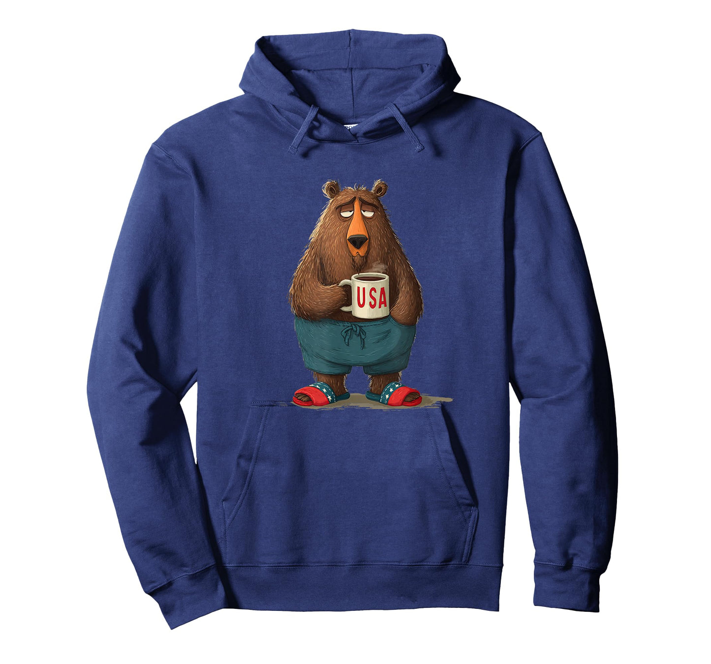 Nice Slippers Bear with US Mug for Cups and Bears Lovers T-Shirt